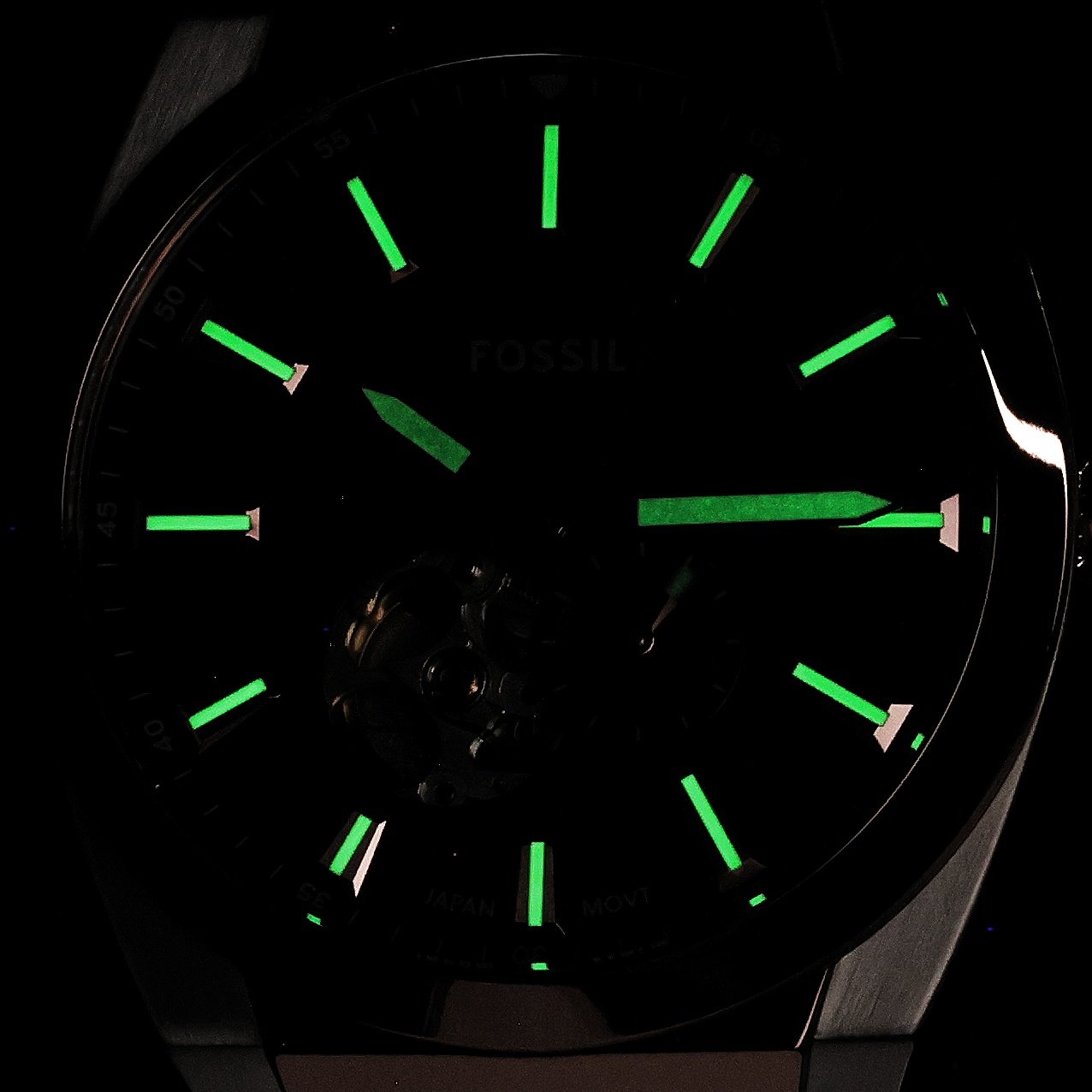 Fossil ME3277 EVERETT AUTOMATIC Męskie klasyczny zegarek srebrny