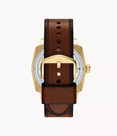 Fossil ME3278 MACHINE AUTOMATIC LITEHIDE LEATHER Męskie klasyczny zegarek złoty - miniatura 14