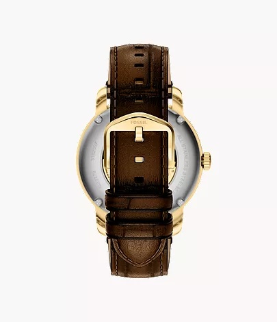 Fossil ME3279 Męskie HERITAGE AUTOMATIC Brown Leather Strap 43mm zegarek męski klasyczny mineralne