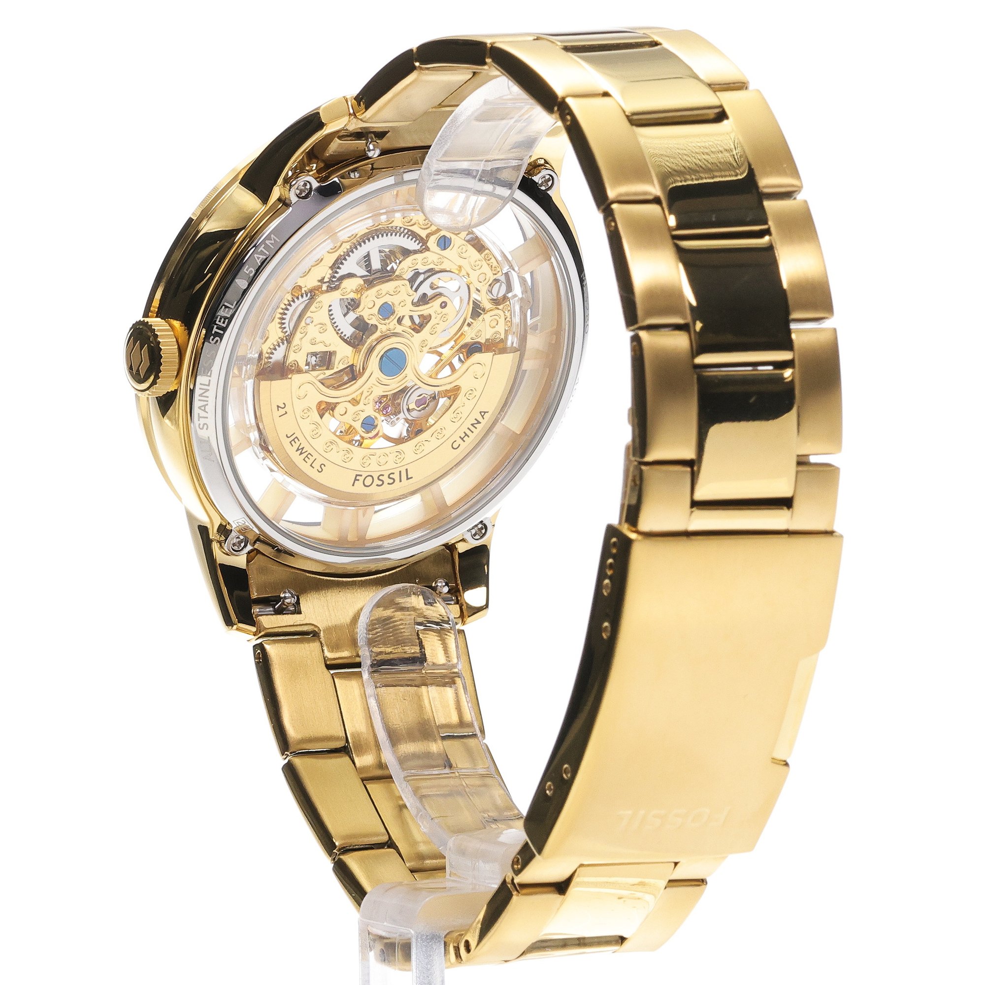Fossil ME3280 TOWNSMAN AUTOMATIC Stainless Steel 44mm Townsman klasyczny zegarek złoty - miniatura 4