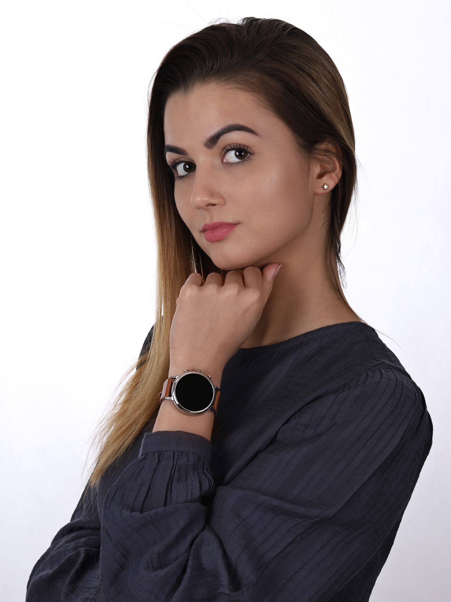 Fossil Smartwatch FTW6014 zegarek srebrny fashion/modowy Fossil Q pasek - miniatura 2