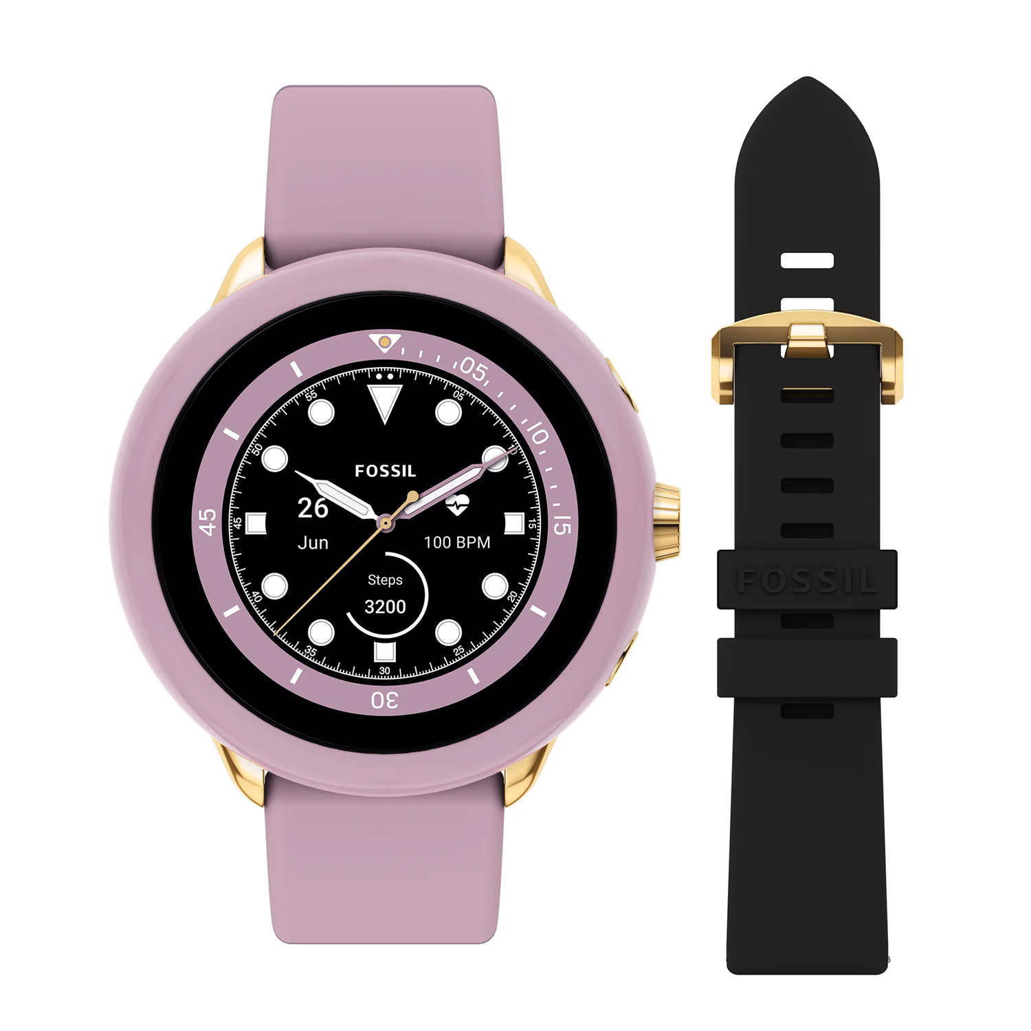 Fossil Smartwatches FTW4075SET zegarek złoty sportowy Fossil Q pasek - miniatura 11