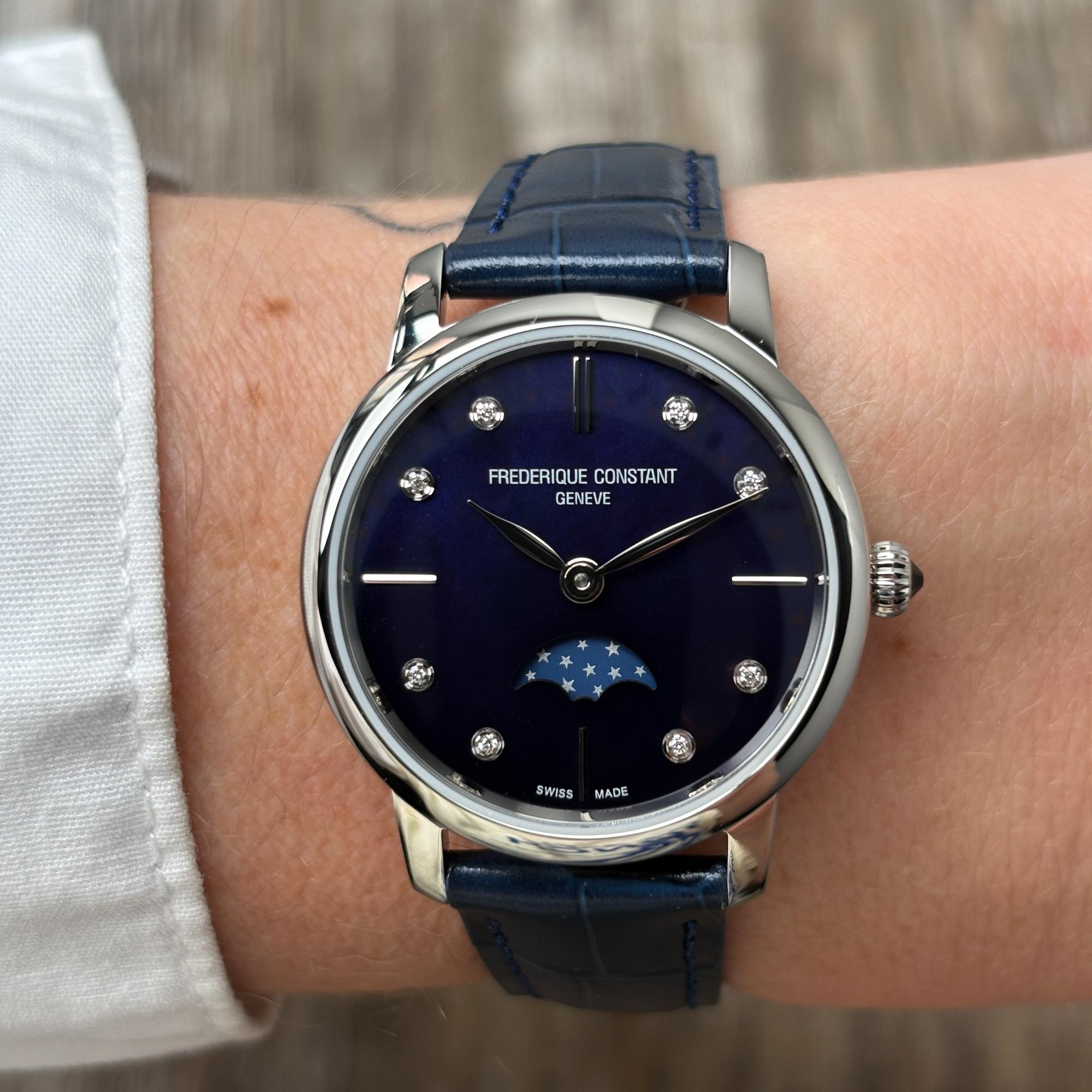 Frederique Constant FC-206MPND1S6 CLASSICS SLIMLINE LADIES MOONPHASE zegarek elegancki Slimline - miniatura 4