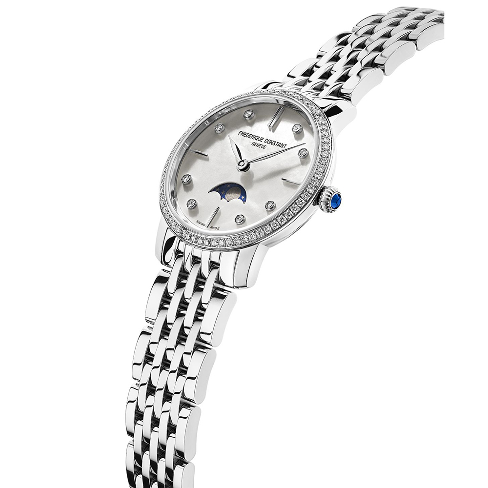 Frederique Constant FC-206MPWD1SD6B damski zegarek Slimline pasek - miniatura 2