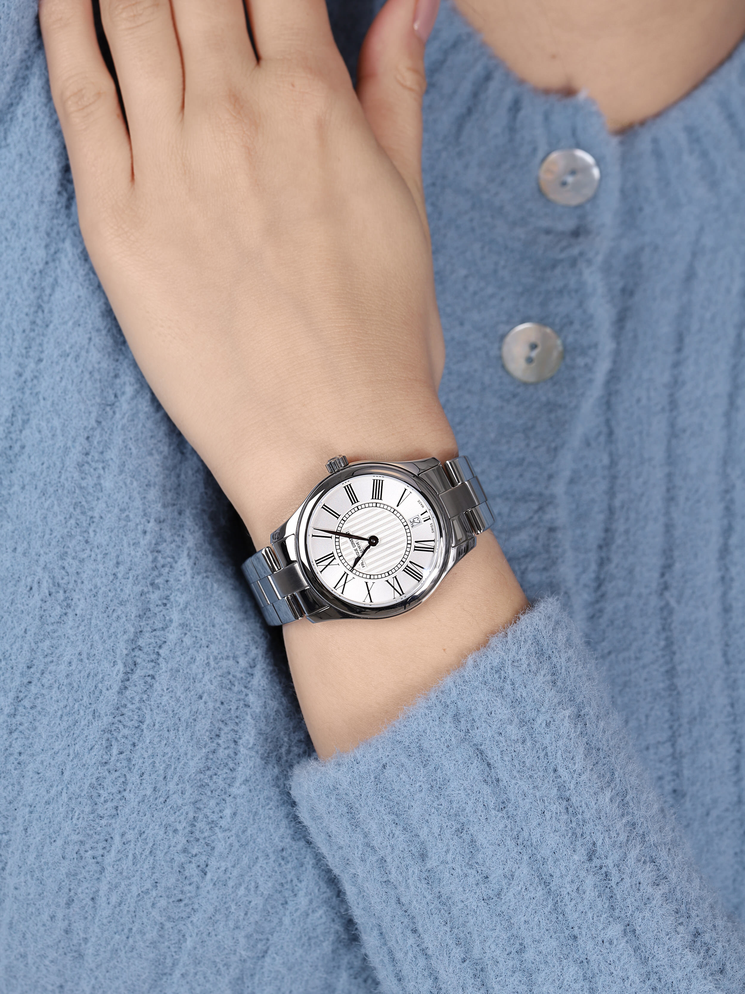 Frederique Constant FC-220MS3B6B Classics CLASSICS LADIES QUARTZ zegarek damski klasyczny szafirowe - miniatura 3
