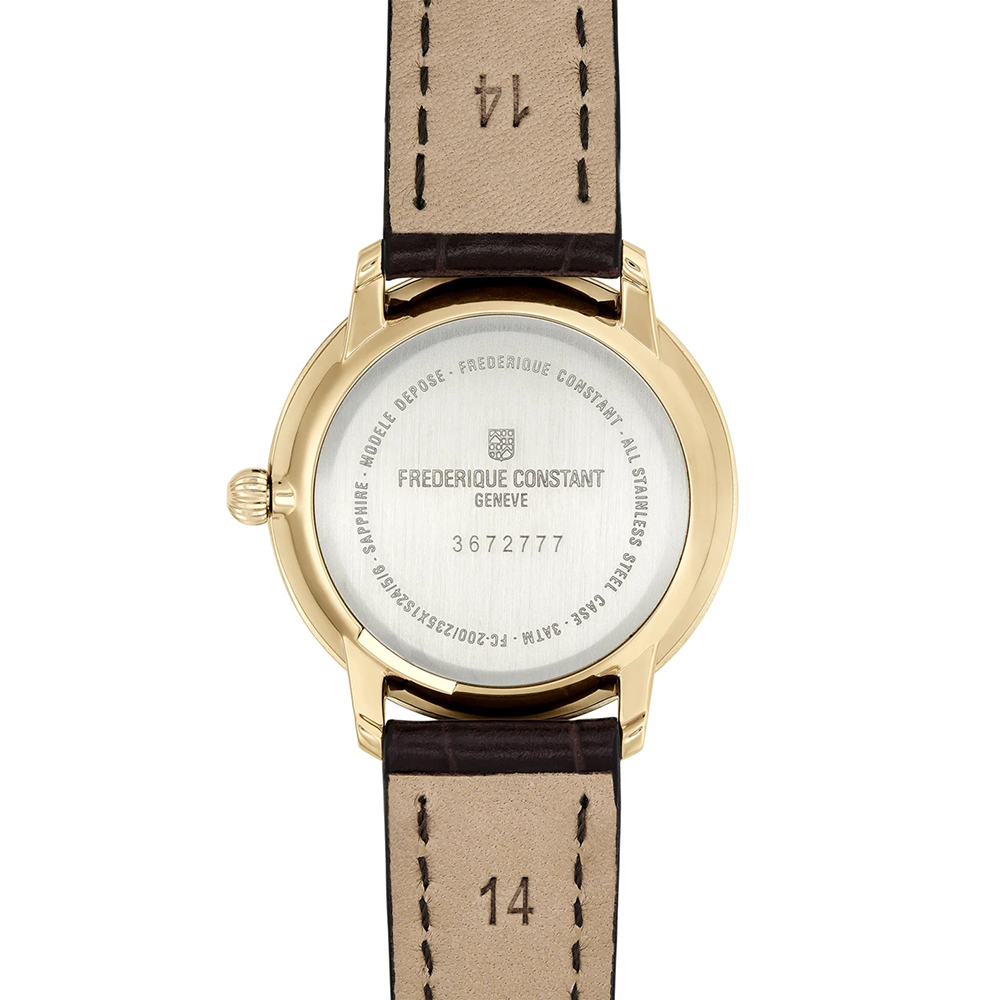 Frederique Constant FC-235M1S5 damski zegarek Slimline pasek - miniatura 3