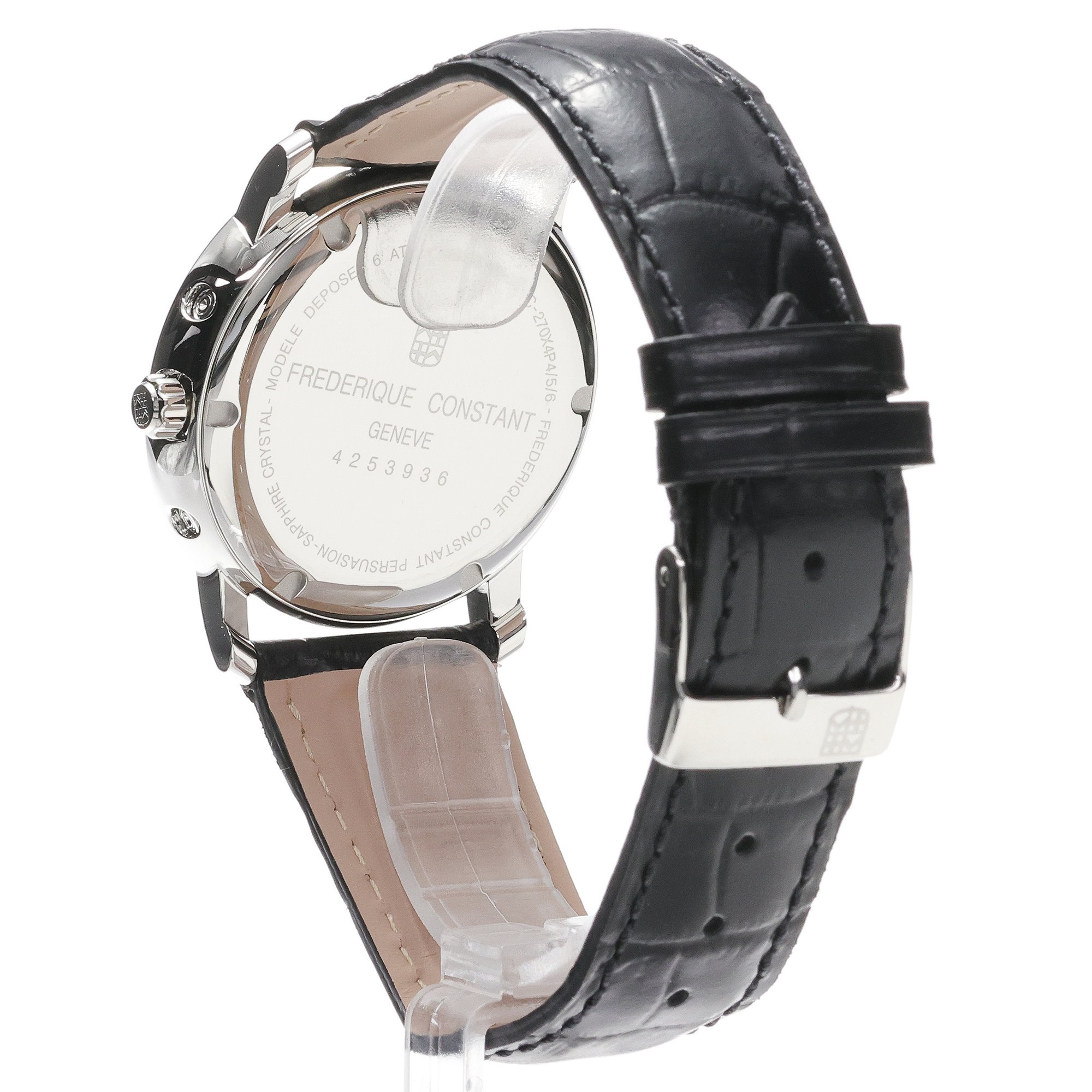 Frederique Constant FC-270SW4P26 zegarek srebrny klasyczny Classics pasek - miniatura 4