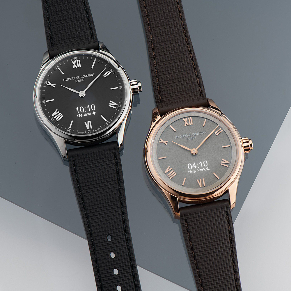 Frederique Constant FC-287BG5B4 smartwatch różowe złoto klasyczny Smartwatch pasek - miniatura 5