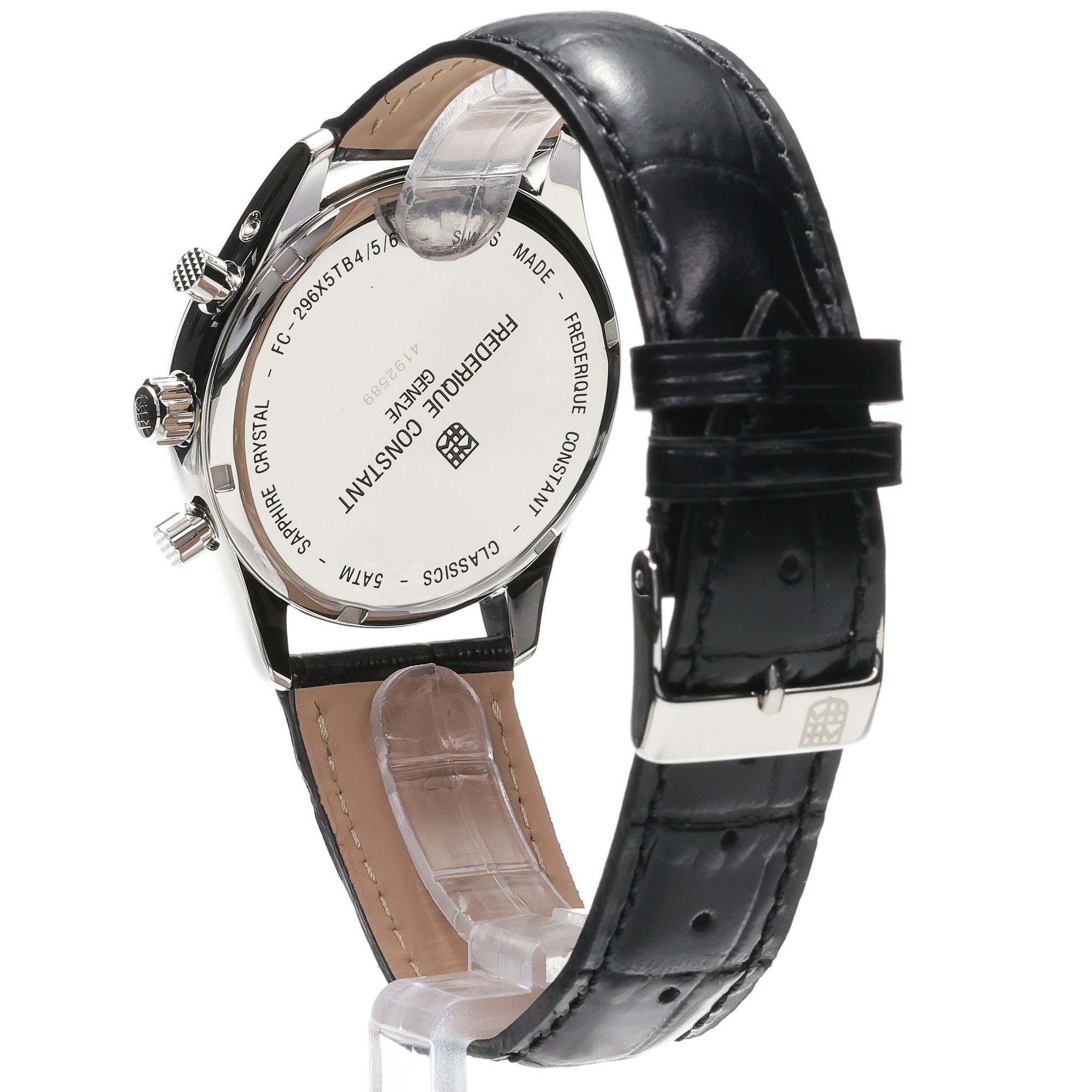 Frederique Constant FC-296SW5B6 zegarek srebrny elegancki Classics pasek - miniatura 4