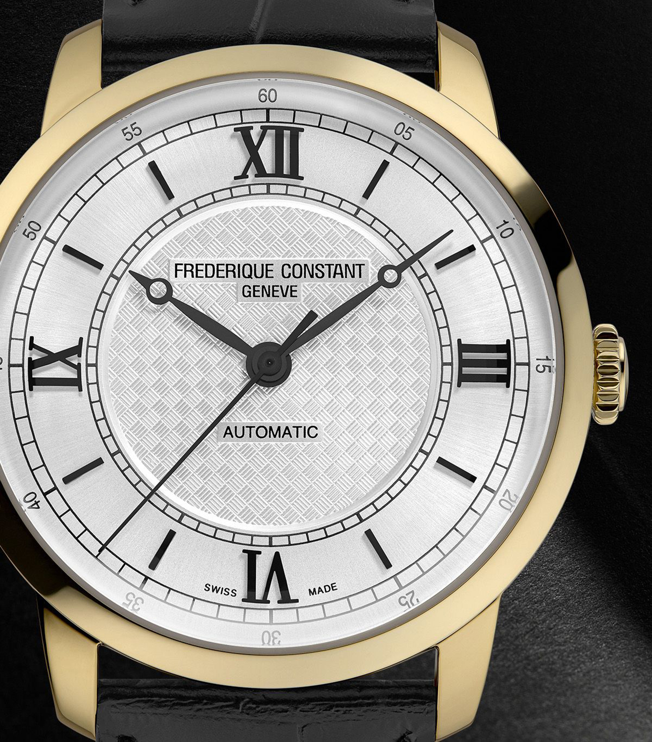 Frederique Constant FC-301S3B5 zegarek złoty klasyczny Classics pasek - miniatura 5