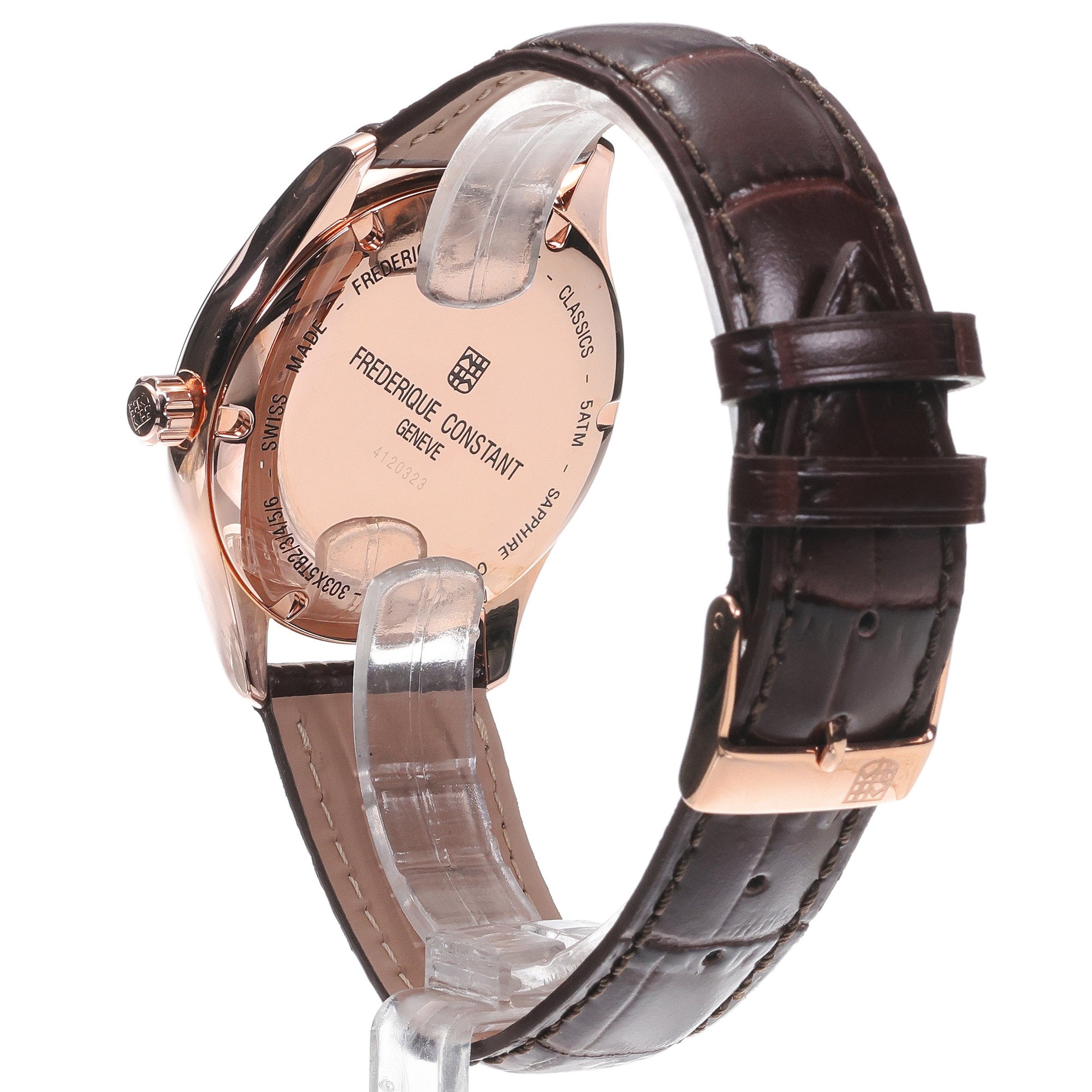Frederique Constant FC-303MC5B4 zegarek różowe złoto klasyczny Classics pasek - miniatura 4