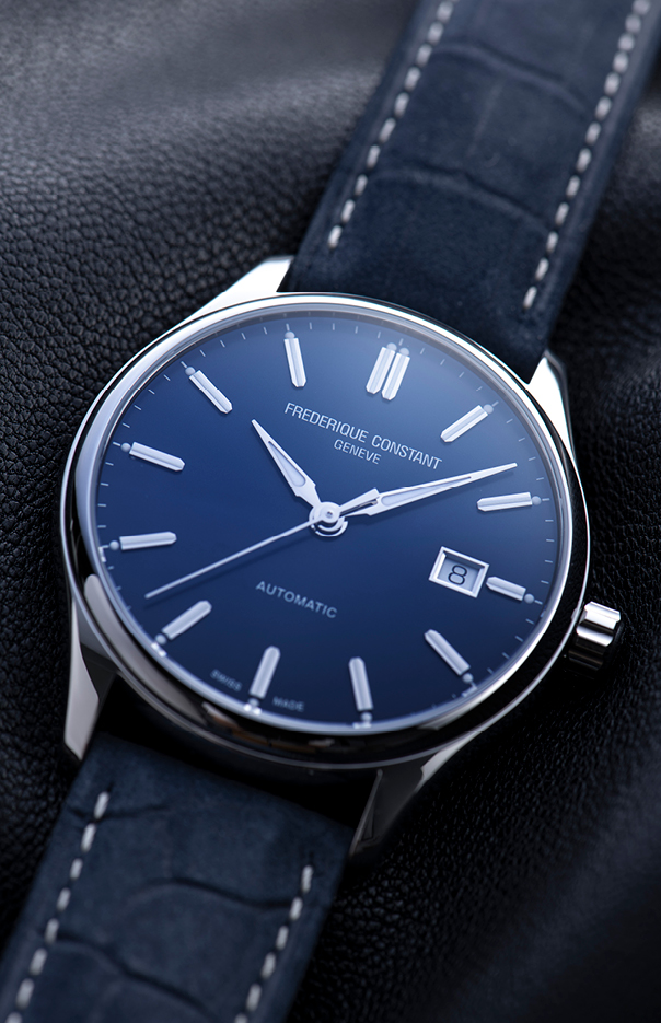 Frederique Constant FC-303NN5B6 zegarek srebrny klasyczny Classics pasek - miniatura 4