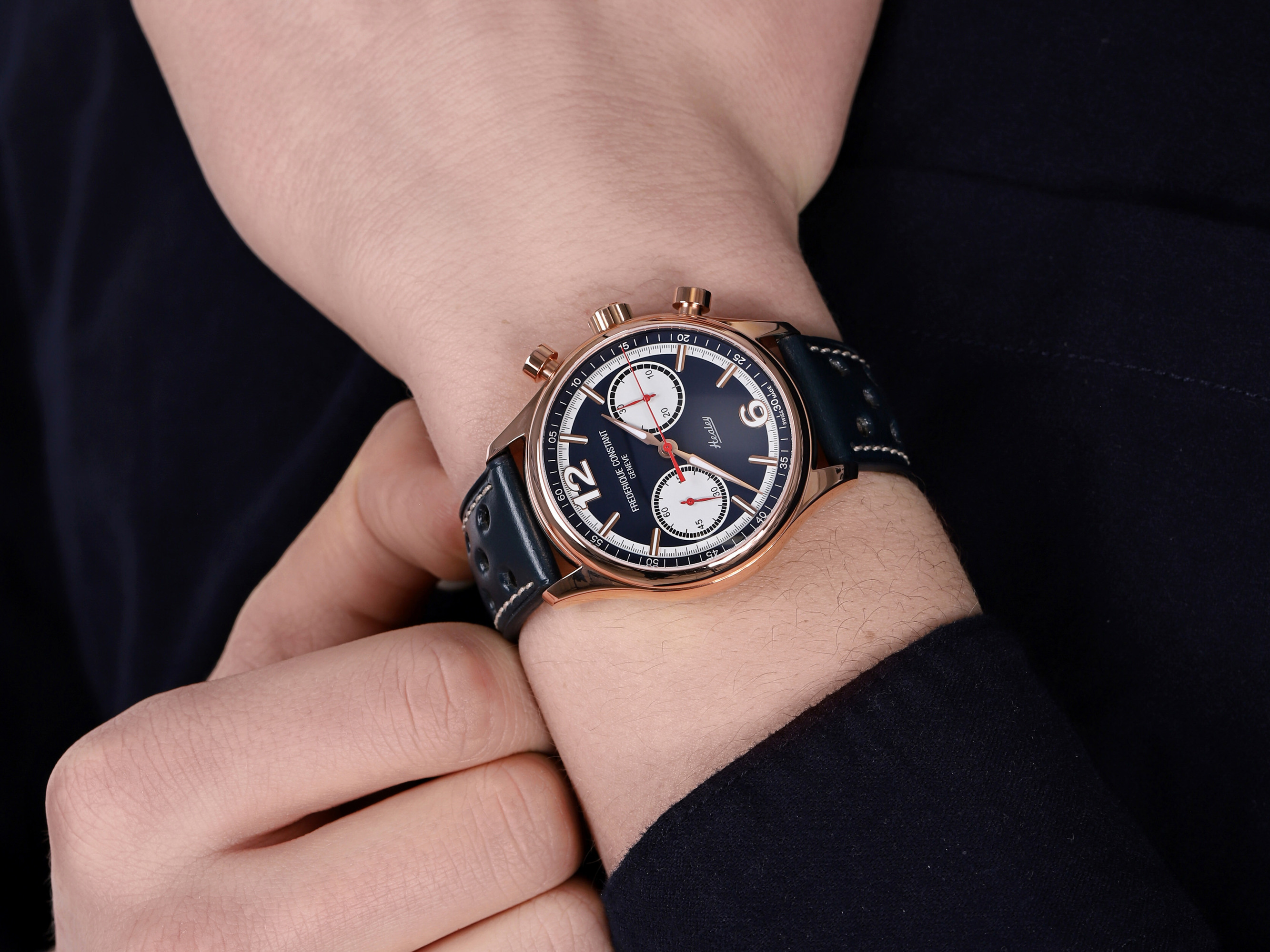 Frederique Constant FC-397HN5B4 VINTAGE RALLY HEALEY CHRONOGRAPH LIMITED EDITION zegarek sportowy Vintage Rally - miniatura 4