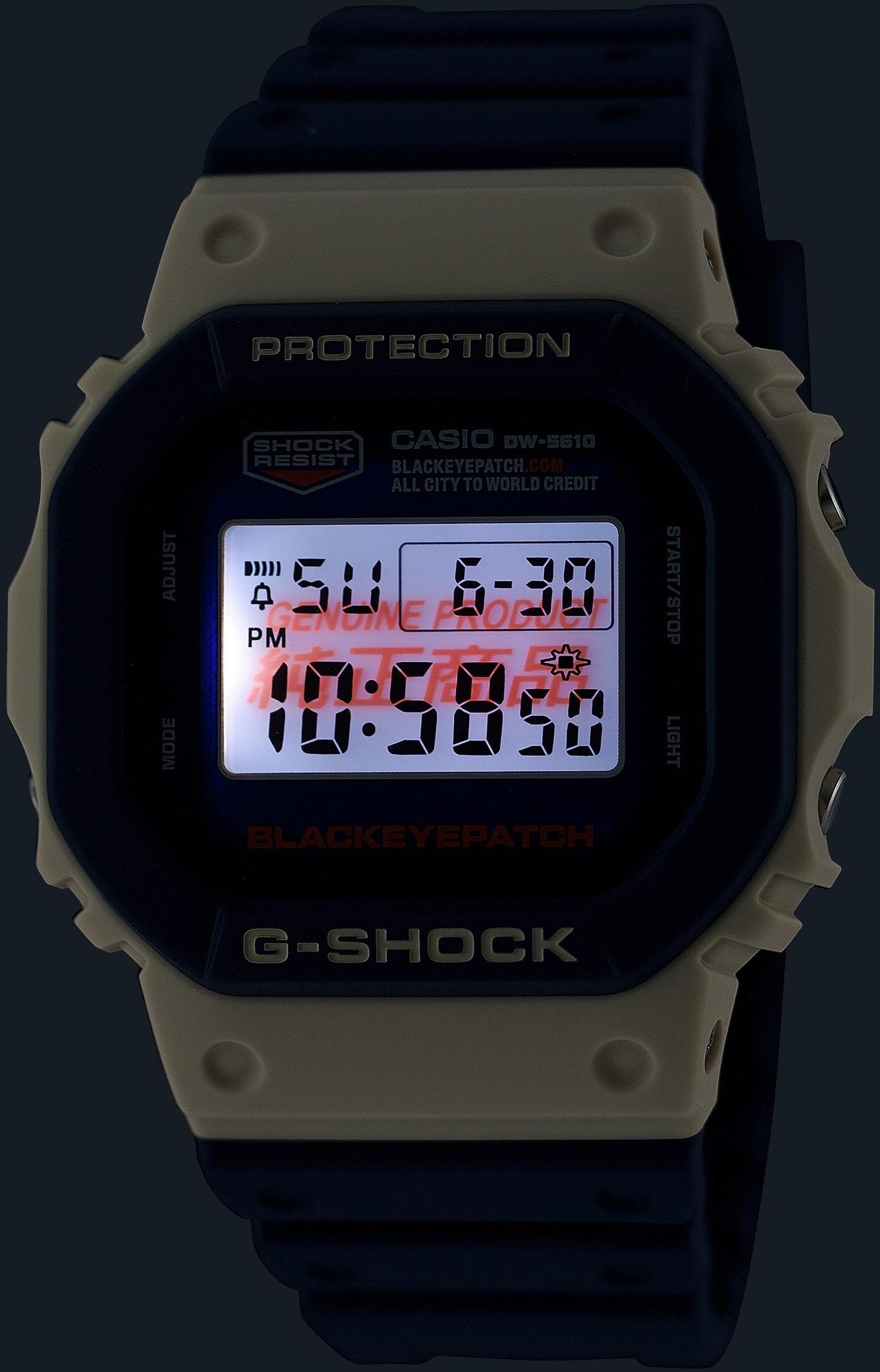 G-SHOCK DW-5610BEP-2ER G-SHOCK x BLACK EYE PATCH G-SHOCK Original sportowy zegarek niebieski - miniatura 9