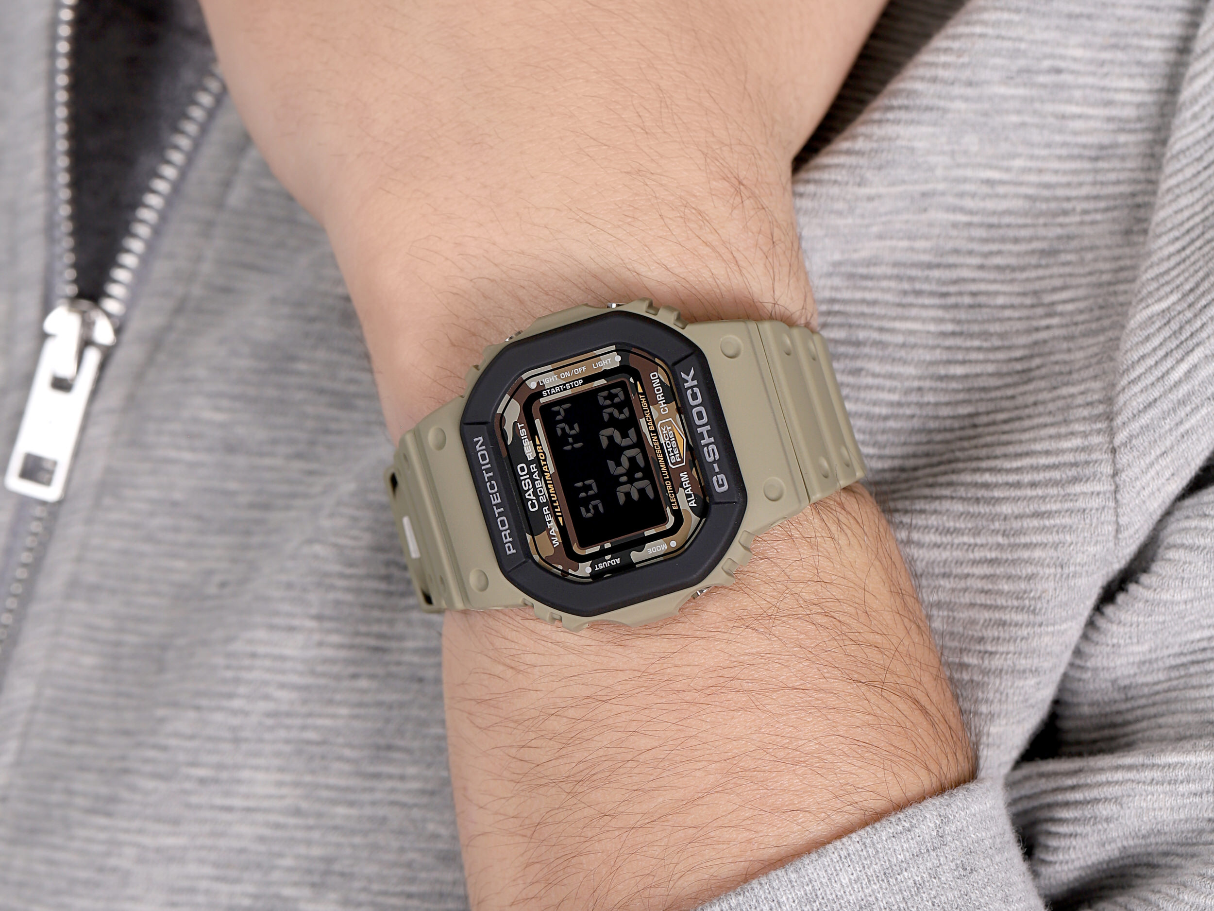 G-Shock DW-5610SUS-5ER G-SHOCK Original zegarek męski sportowy mineralne - miniatura 4