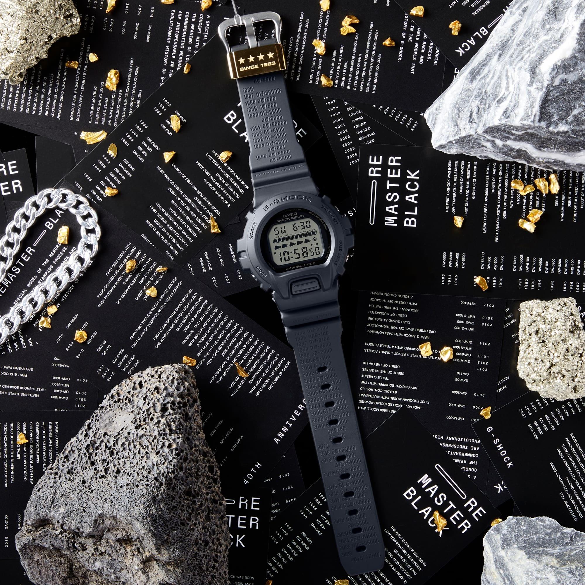 G-SHOCK DW-6640RE-1ER G-Shock 40th Anniversary Remaster Black Series G-SHOCK sportowy zegarek czarny - miniatura 10
