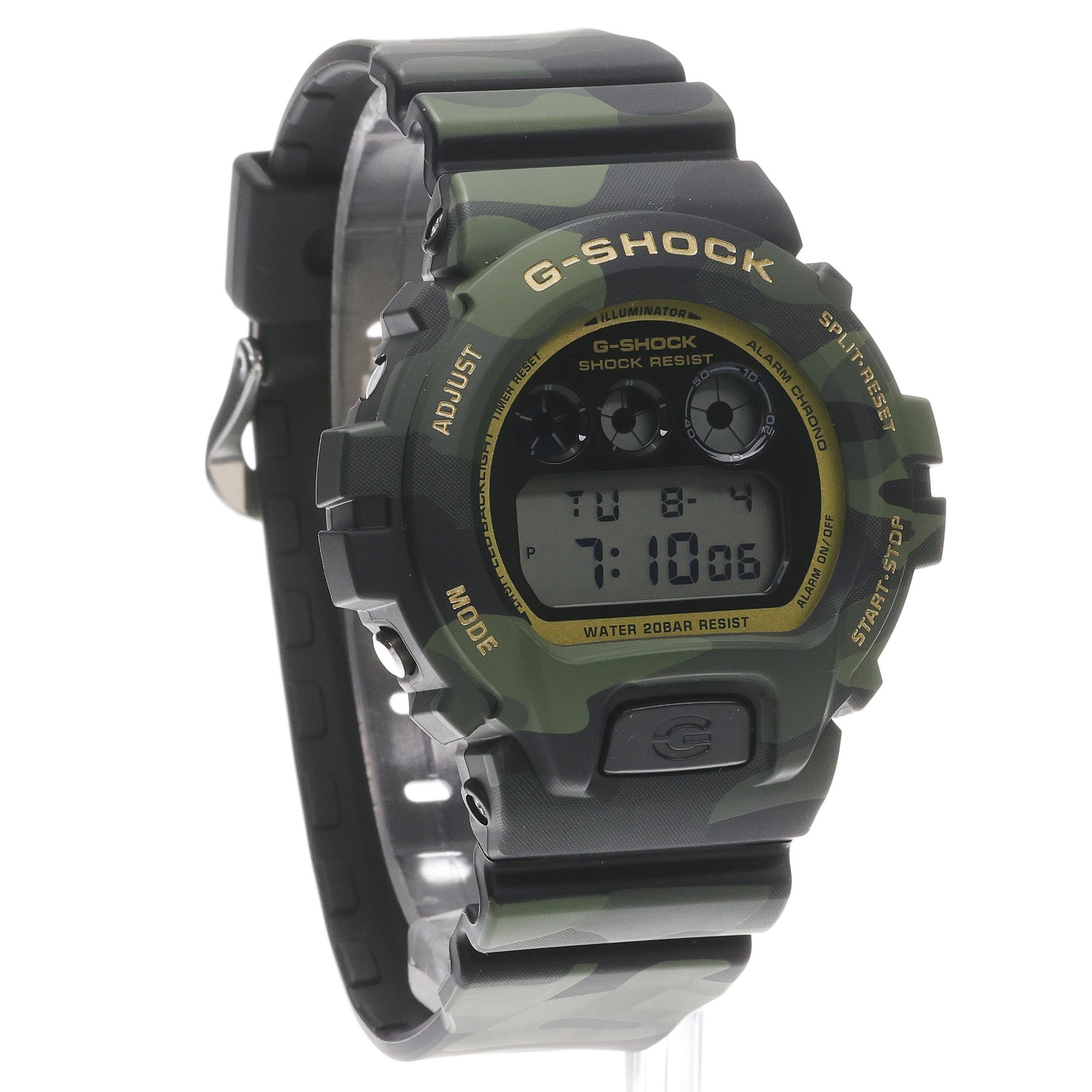 G-SHOCK DW-6900CMG-3ER G-Shock Bold Camo Series - Gold And Camo G-SHOCK sportowy zegarek szary - miniatura 3