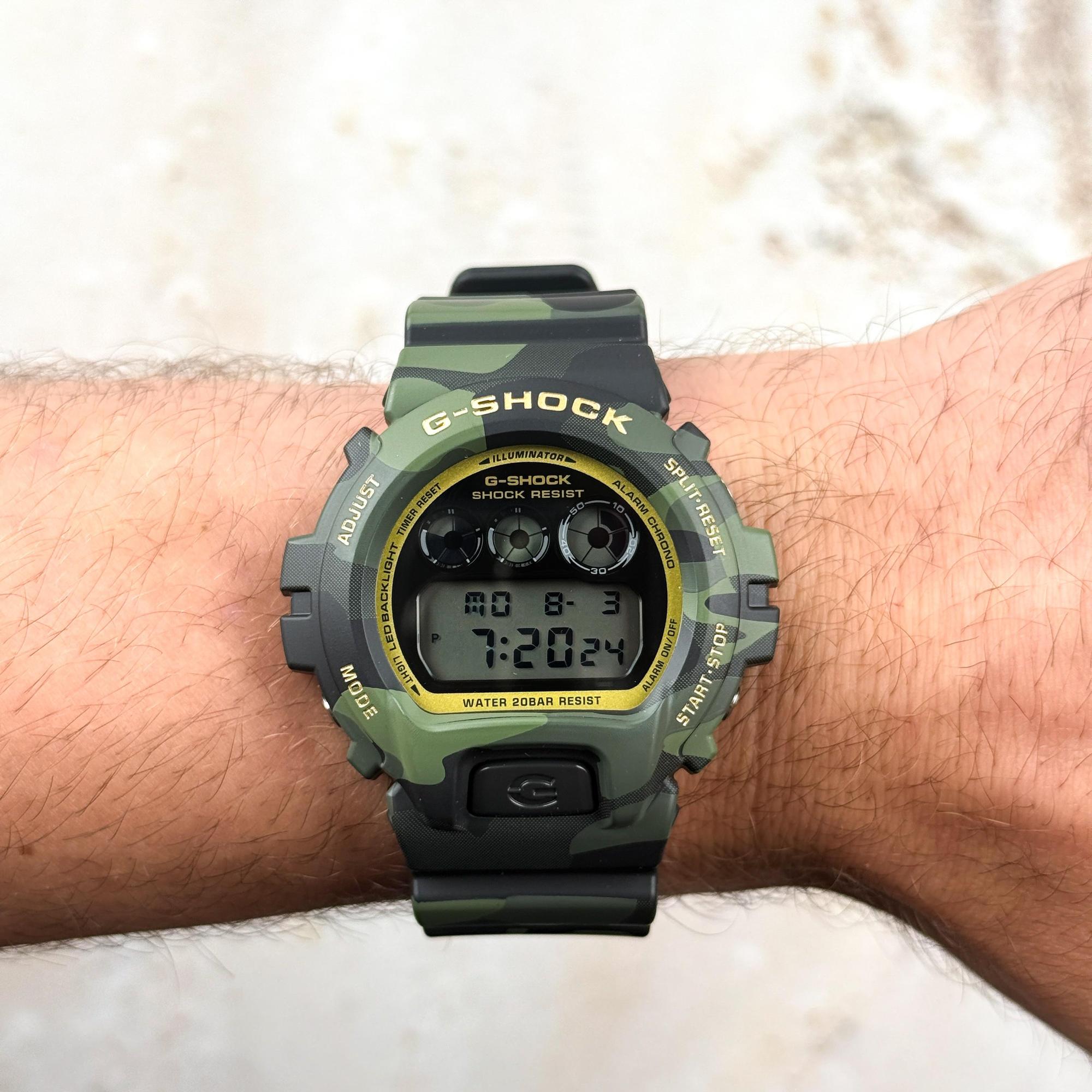 G-SHOCK DW-6900CMG-3ER G-SHOCK G-Shock Bold Camo Series - Gold And Camo zegarek męski sportowy mineralne - miniatura 11