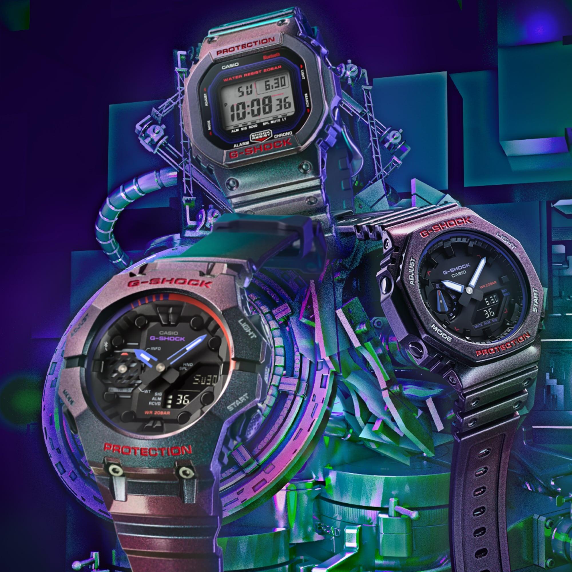G-SHOCK DW-B5600AH-6ER zegarek fioletowy sportowy G-SHOCK Specials pasek - miniatura 5