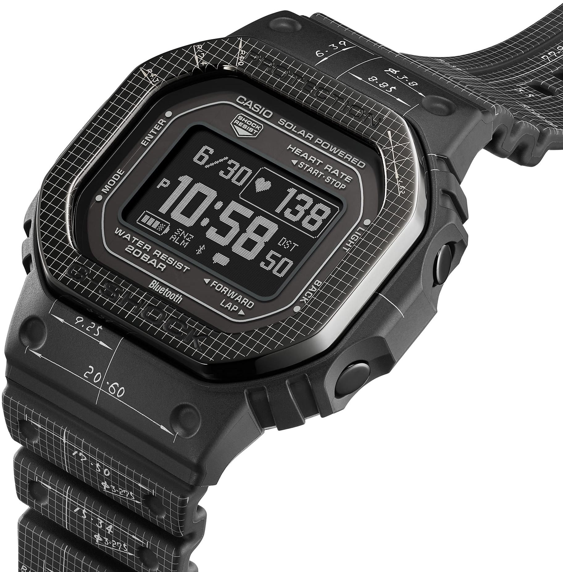 G-SHOCK DW-H5600EX-1ER G-SHOCK G-SQUAD G-SQUAD MOVE SQUARE BLUETOOTH zegarek męski sportowy mineralne - miniatura 8