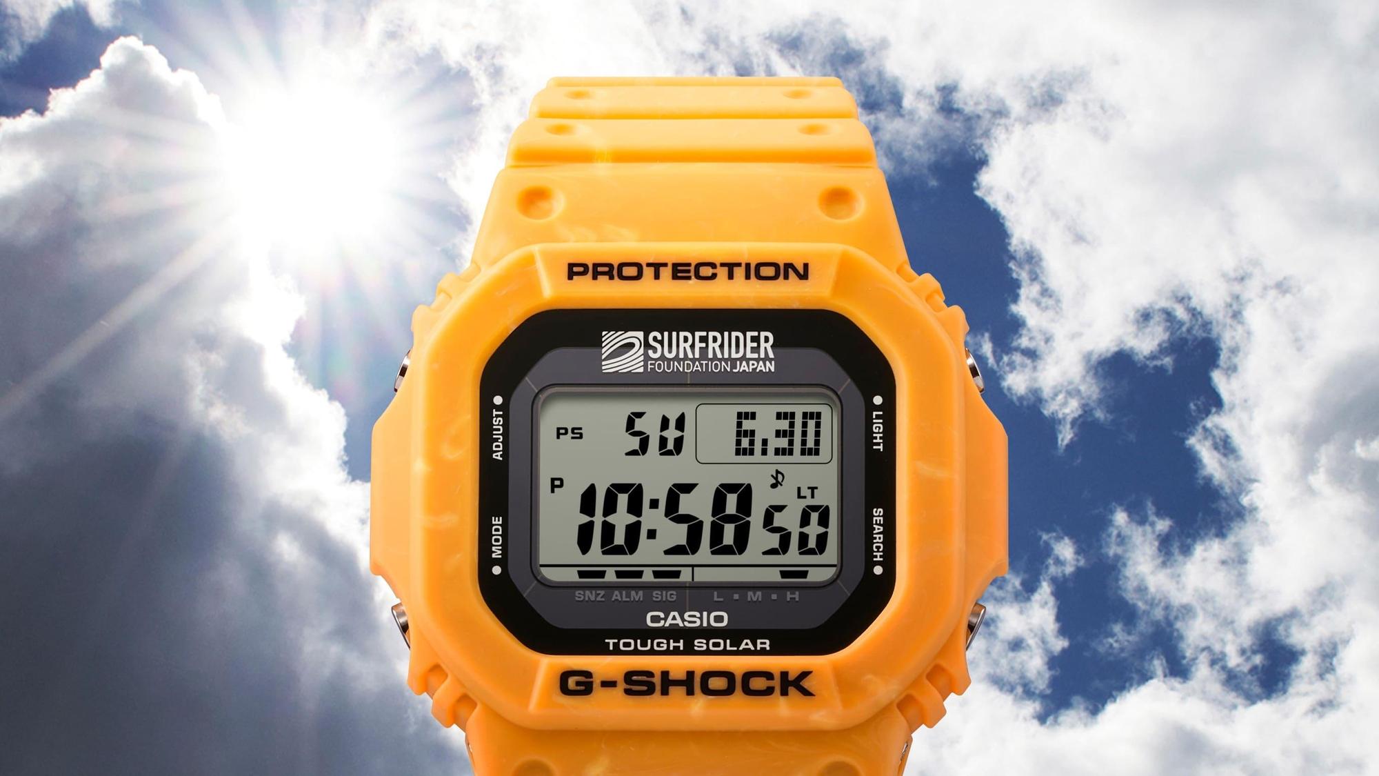 G-SHOCK G-5600SFJ-9ER Limited Surfrider Foundation Japan G-SHOCK sportowy zegarek pomarańczowy - miniatura 11