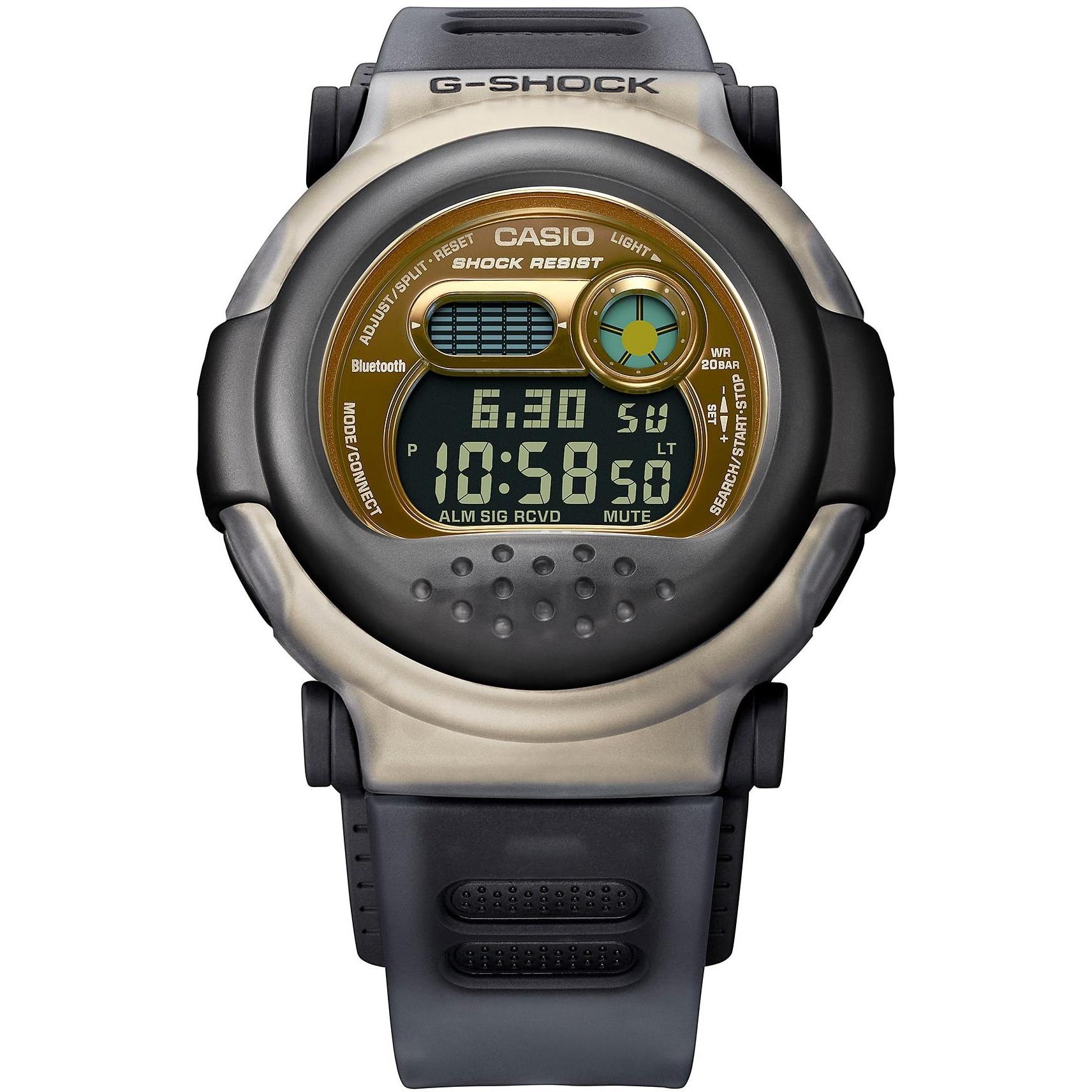 G-SHOCK G-B001MVB-8ER zegarek szary sportowy G-SHOCK pasek