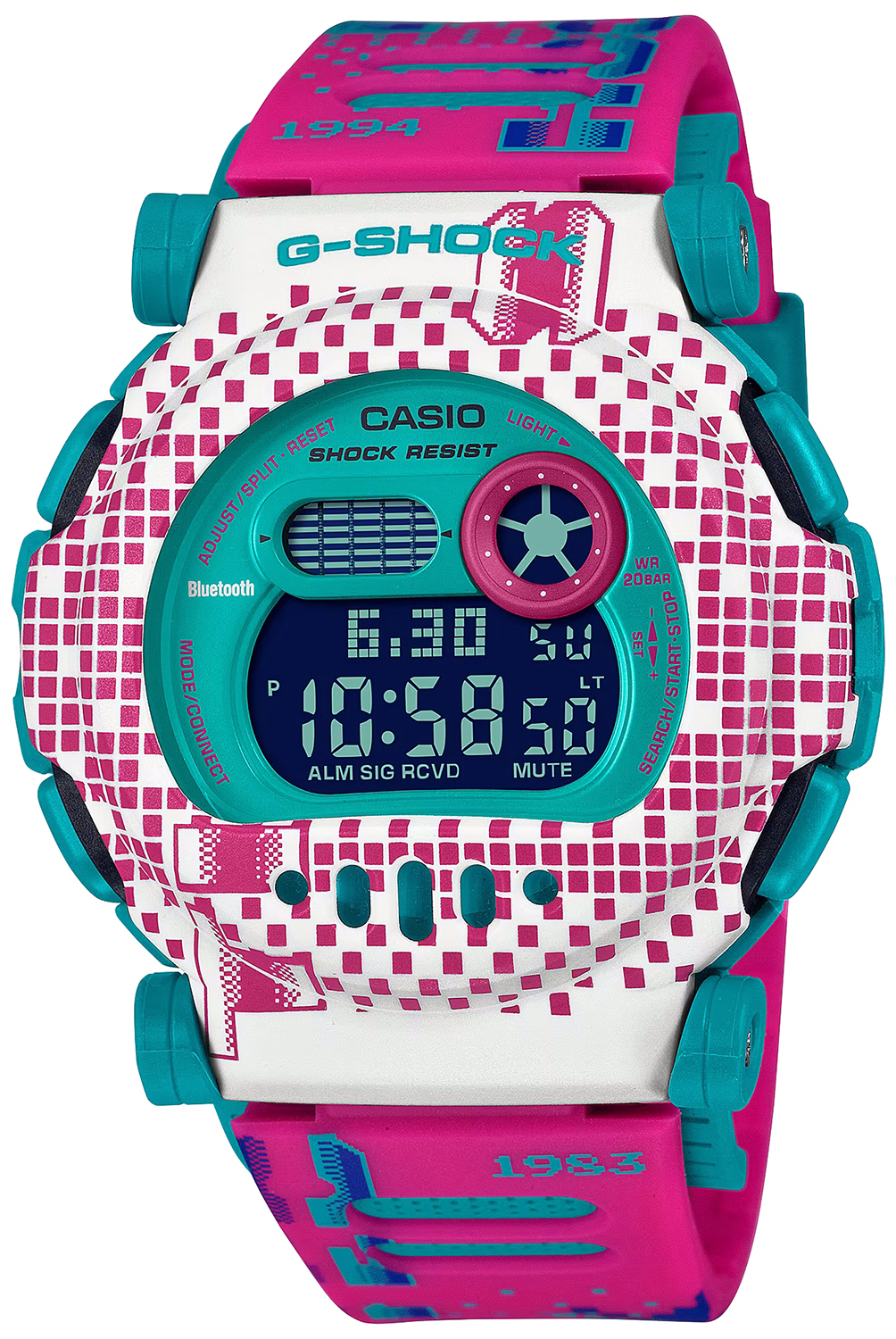 G-SHOCK G-B001RG-4ER zegarek szary sportowy G-SHOCK pasek - miniatura 2