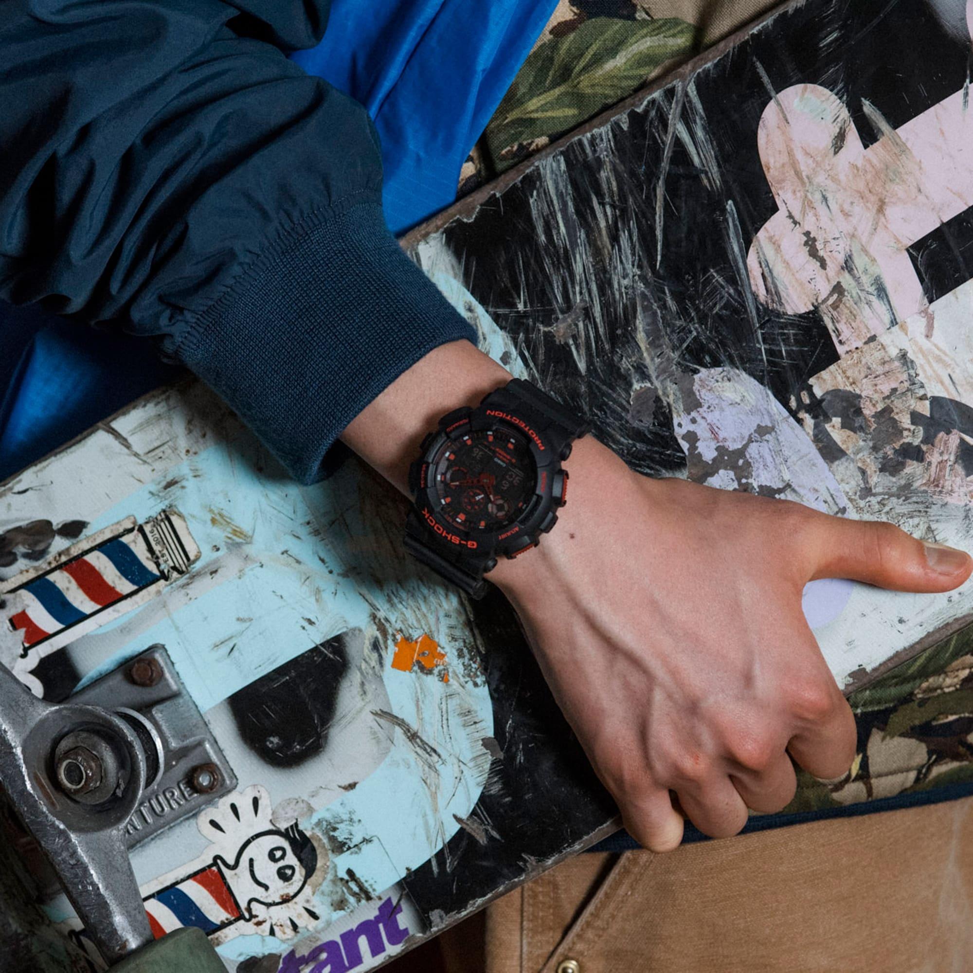 G-SHOCK GA-100BNR-1AER G-Shock Red Spirit Series G-SHOCK Original sportowy zegarek czarny - miniatura 10