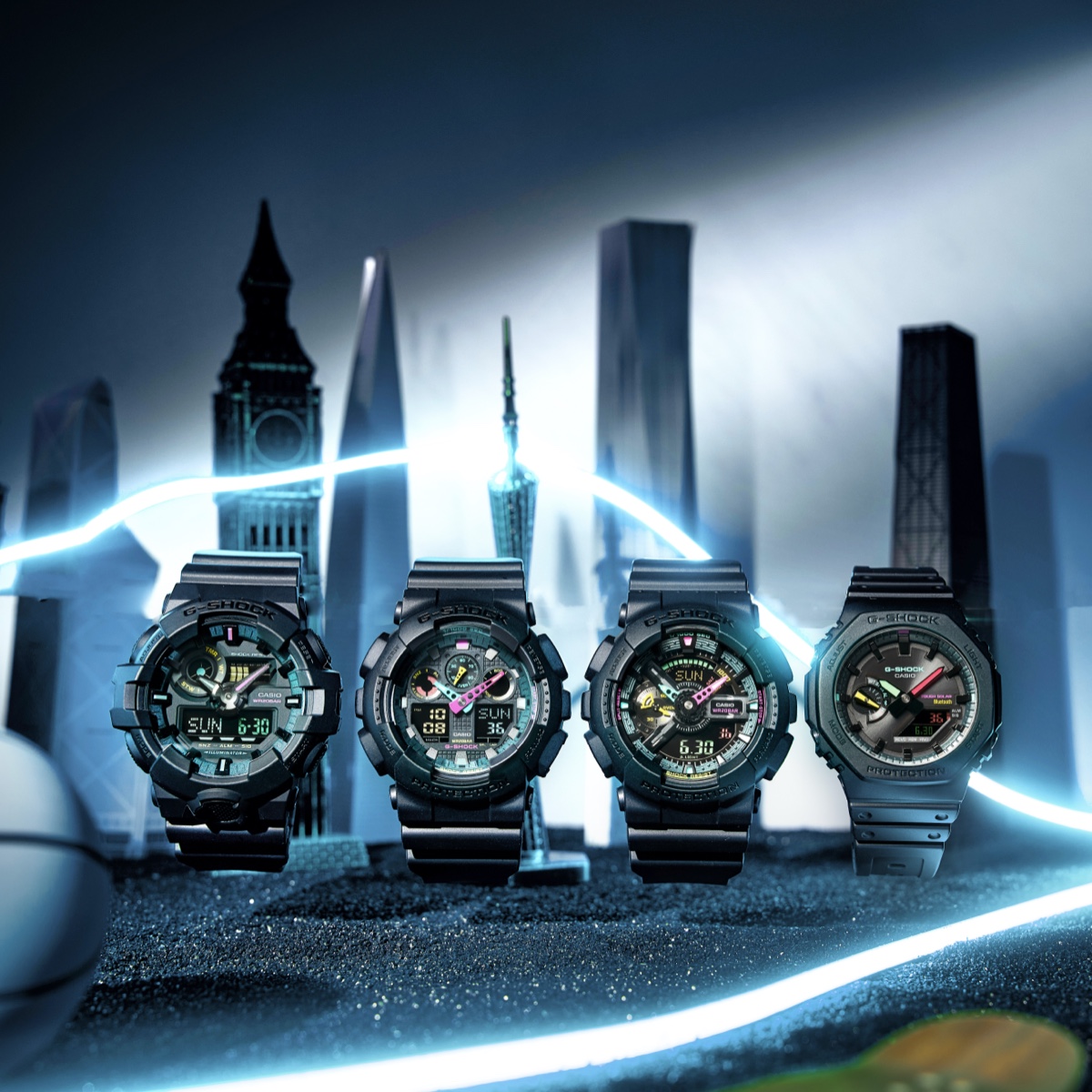 G-SHOCK GA-100MF-1AER męski zegarek G-SHOCK Original pasek