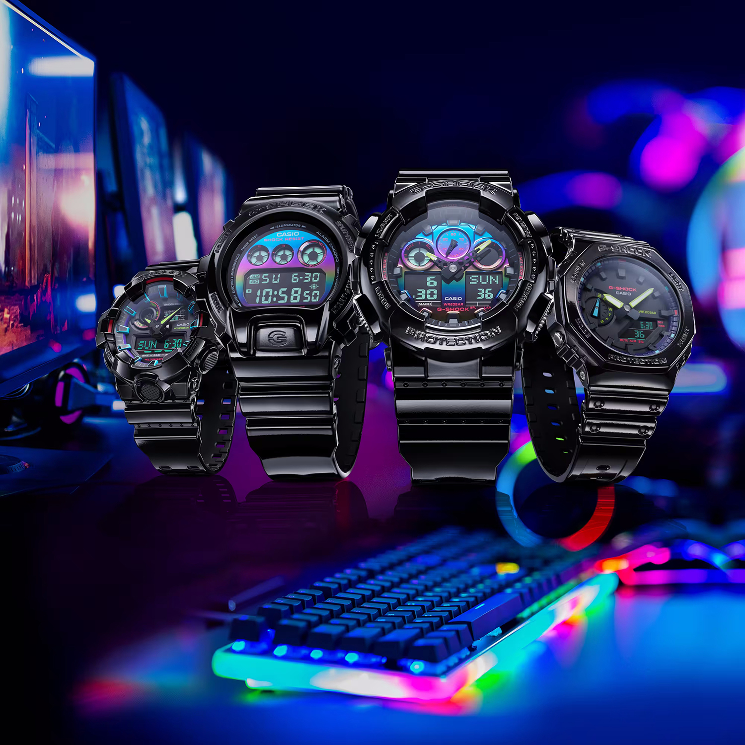 G-SHOCK GA-100RGB-1AER zegarek męski G-SHOCK Original - miniatura 10