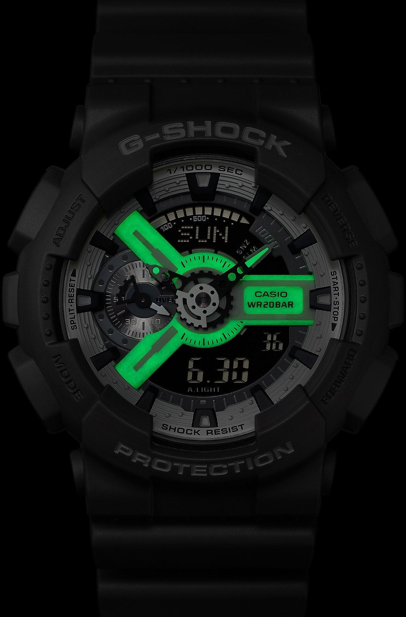 G-SHOCK GA-110HD-8AER G-SHOCK Original G-SHOCK HIDDEN GLOW zegarek męski sportowy mineralne - miniatura 4