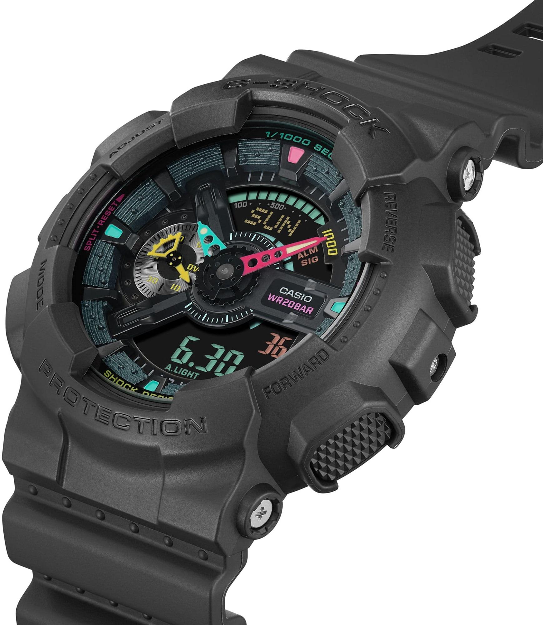 G-SHOCK GA-110MF-1AER G-SHOCK MULTI-FLUORESCENT ACCENTS zegarek sportowy G-SHOCK Original - miniatura 3