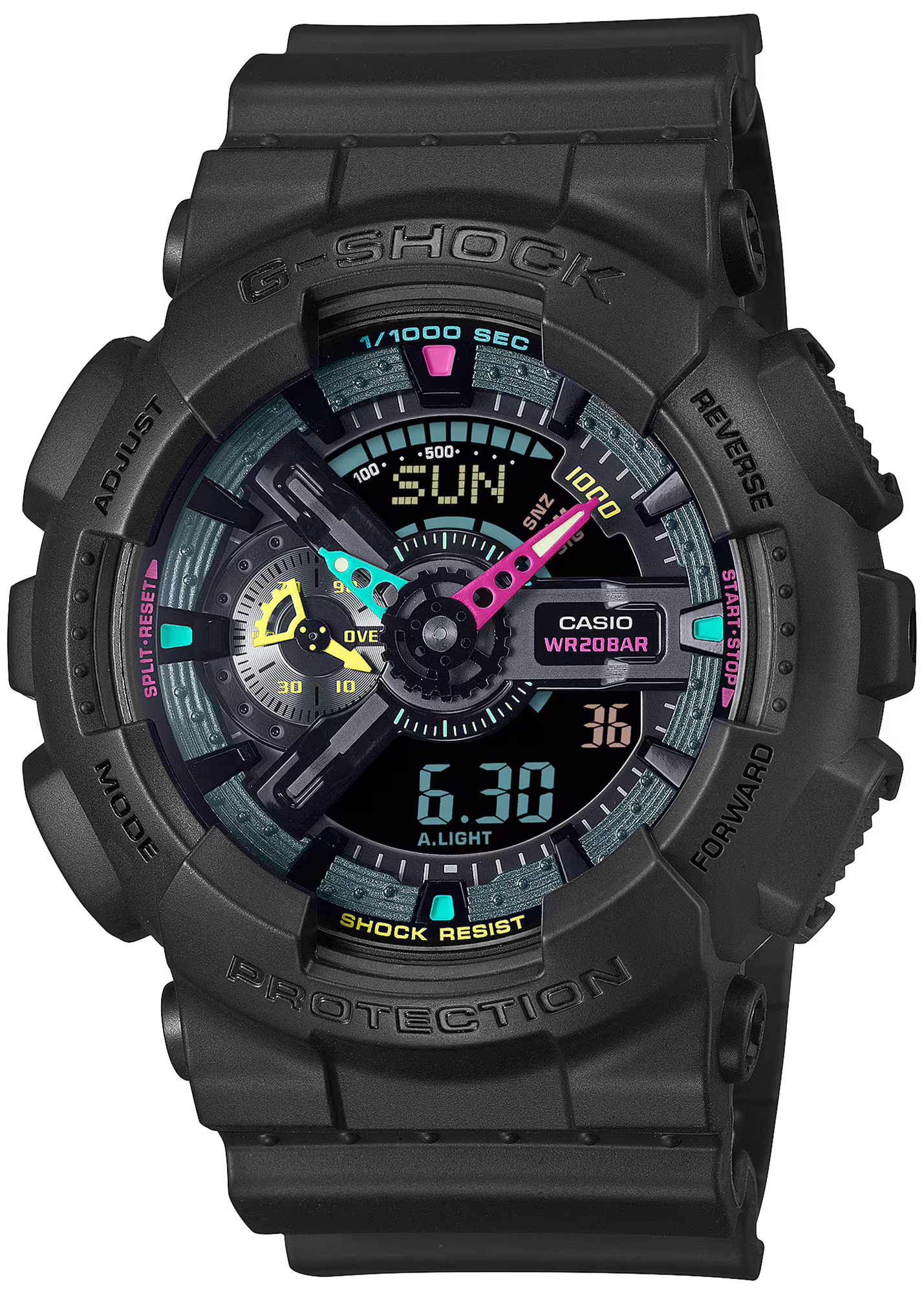 G SHOCK GA 110PC 1AER Casio Pearl Blue Neon Accent Collection Zegarek