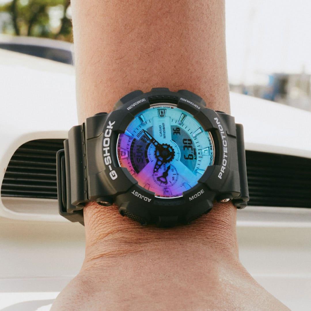 G-SHOCK GA-110SR-1AER G-SHOCK IRIDESCENT COLORS G-SHOCK sportowy zegarek czarny - miniatura 9