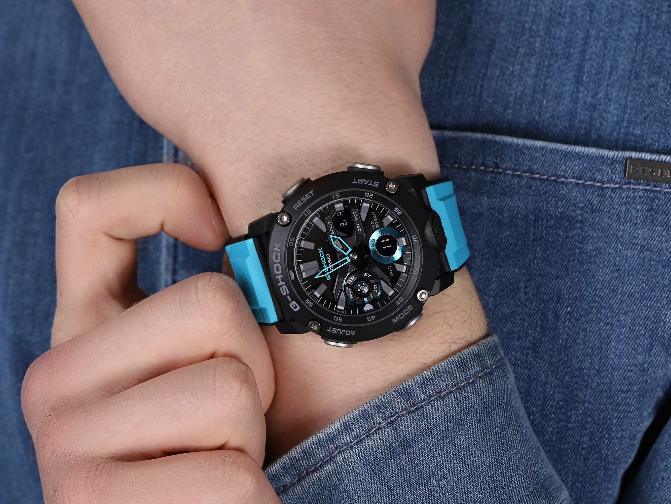 G-Shock GA-2000-1A2ER G-Shock zegarek męski sportowy mineralne - miniatura 4