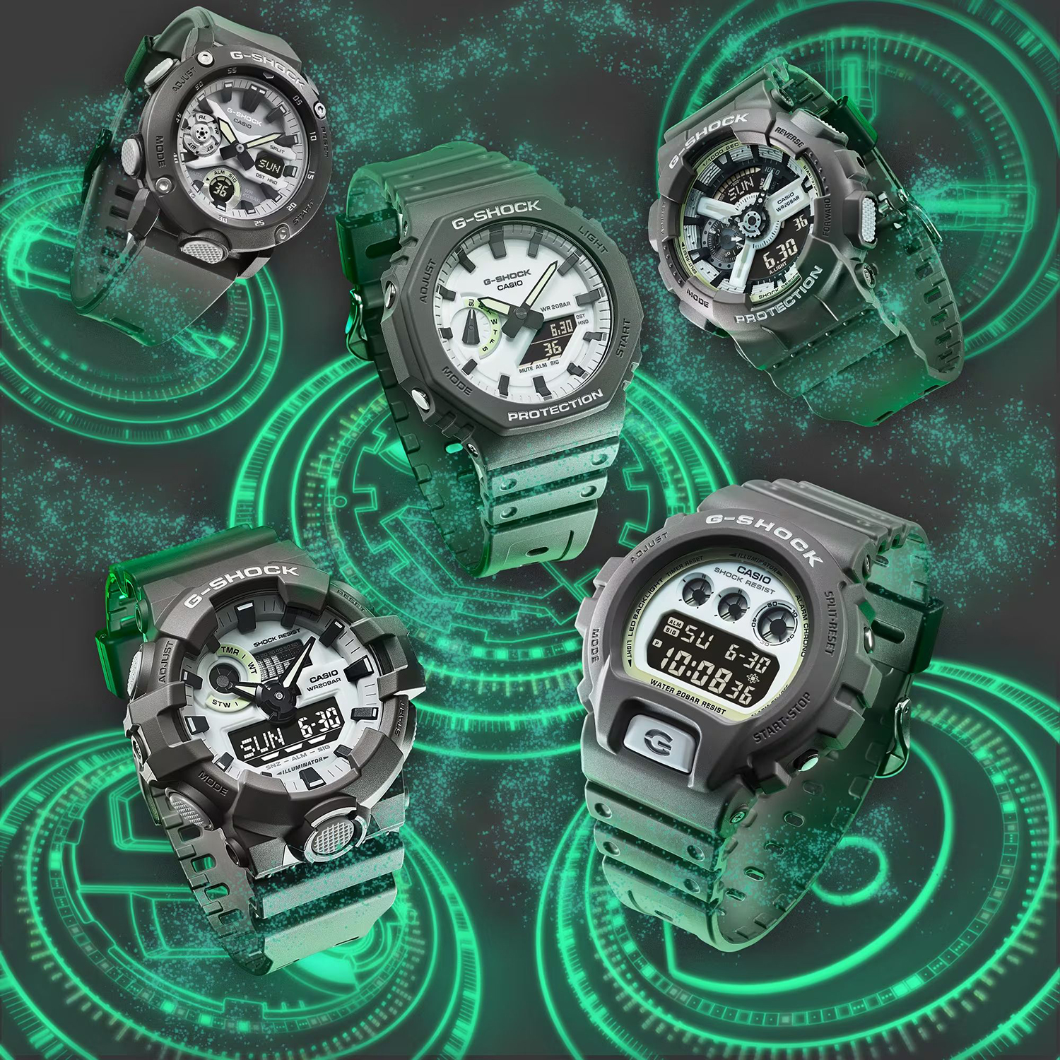 G-SHOCK GA-2000HD-8AER męski zegarek G-SHOCK pasek - miniatura 4