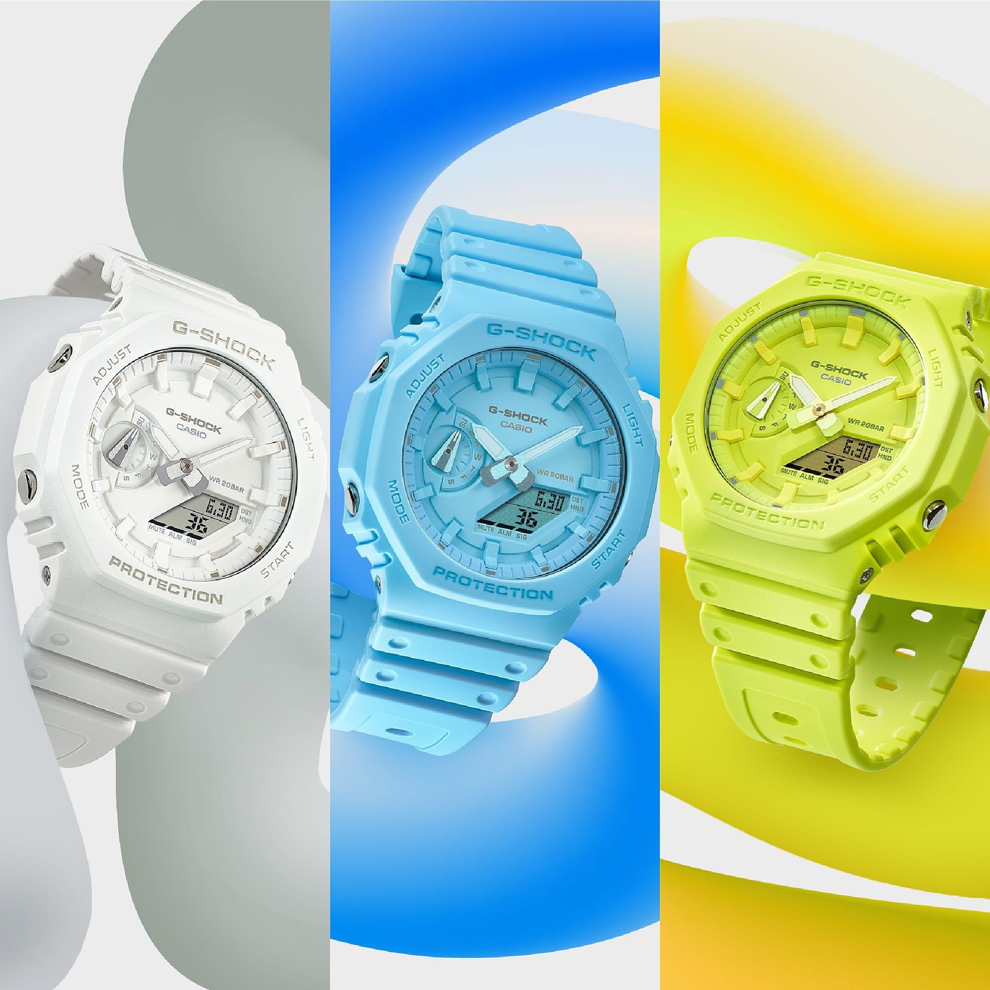 G-SHOCK GA-2100-2A2ER Turquoise Blue TONE ON TONE G-SHOCK Original sportowy zegarek niebieski - miniatura 9