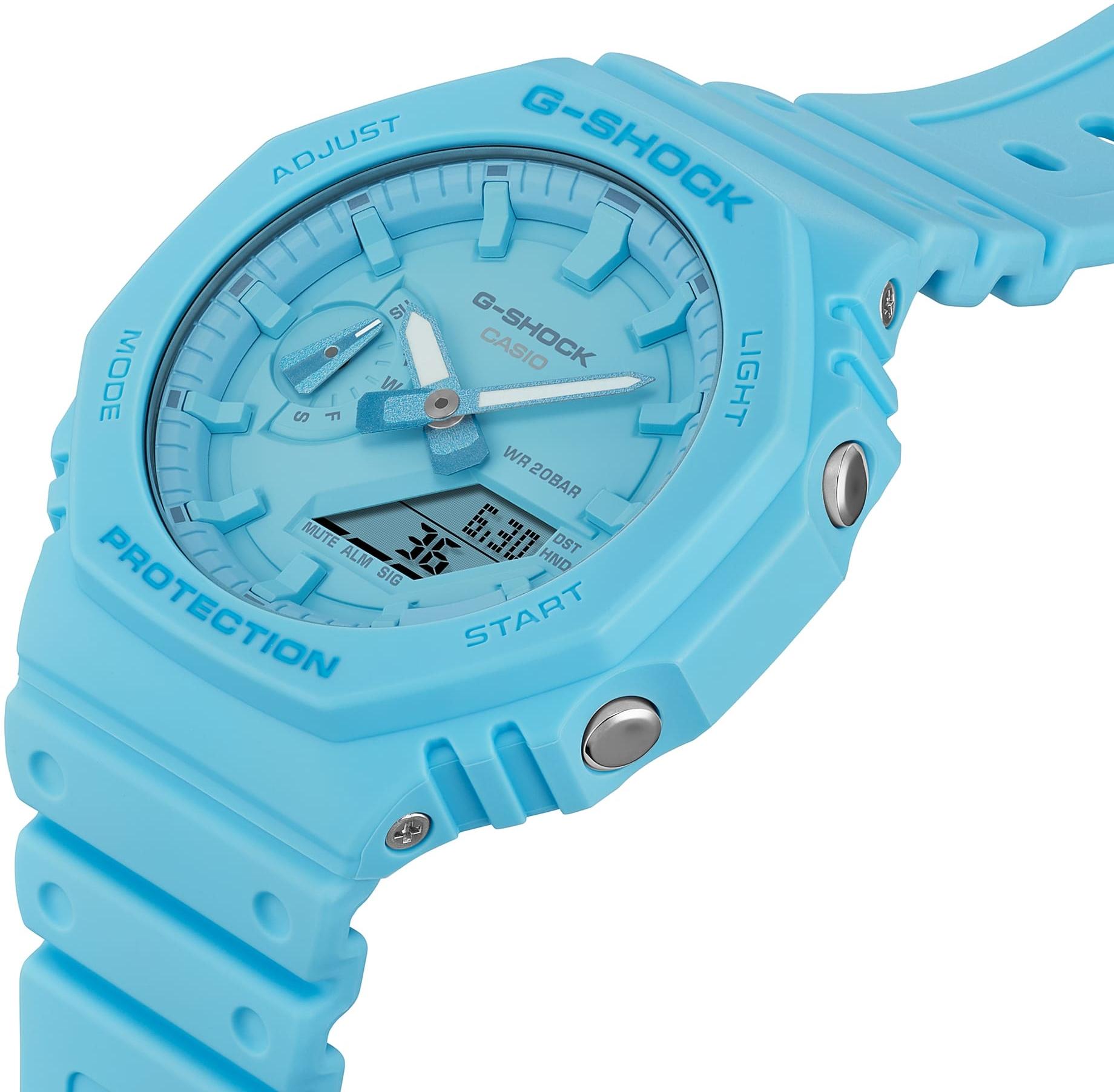 G-SHOCK GA-2100-2A2ER Turquoise Blue TONE ON TONE zegarek sportowy G-SHOCK Original - miniatura 6