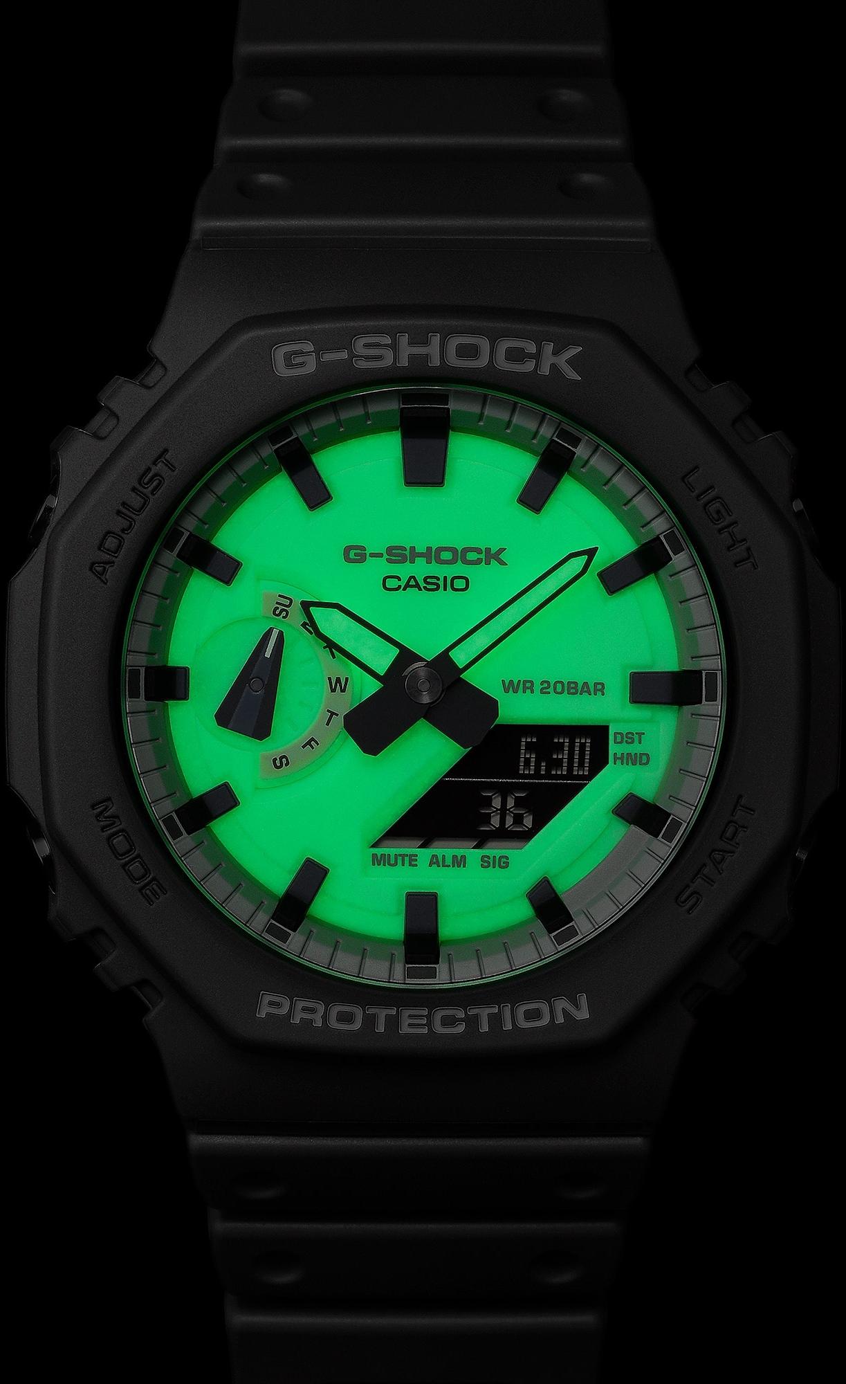 G-SHOCK GA-2100HD-8AER G-SHOCK Original G-SHOCK HIDDEN GLOW zegarek męski sportowy mineralne - miniatura 8