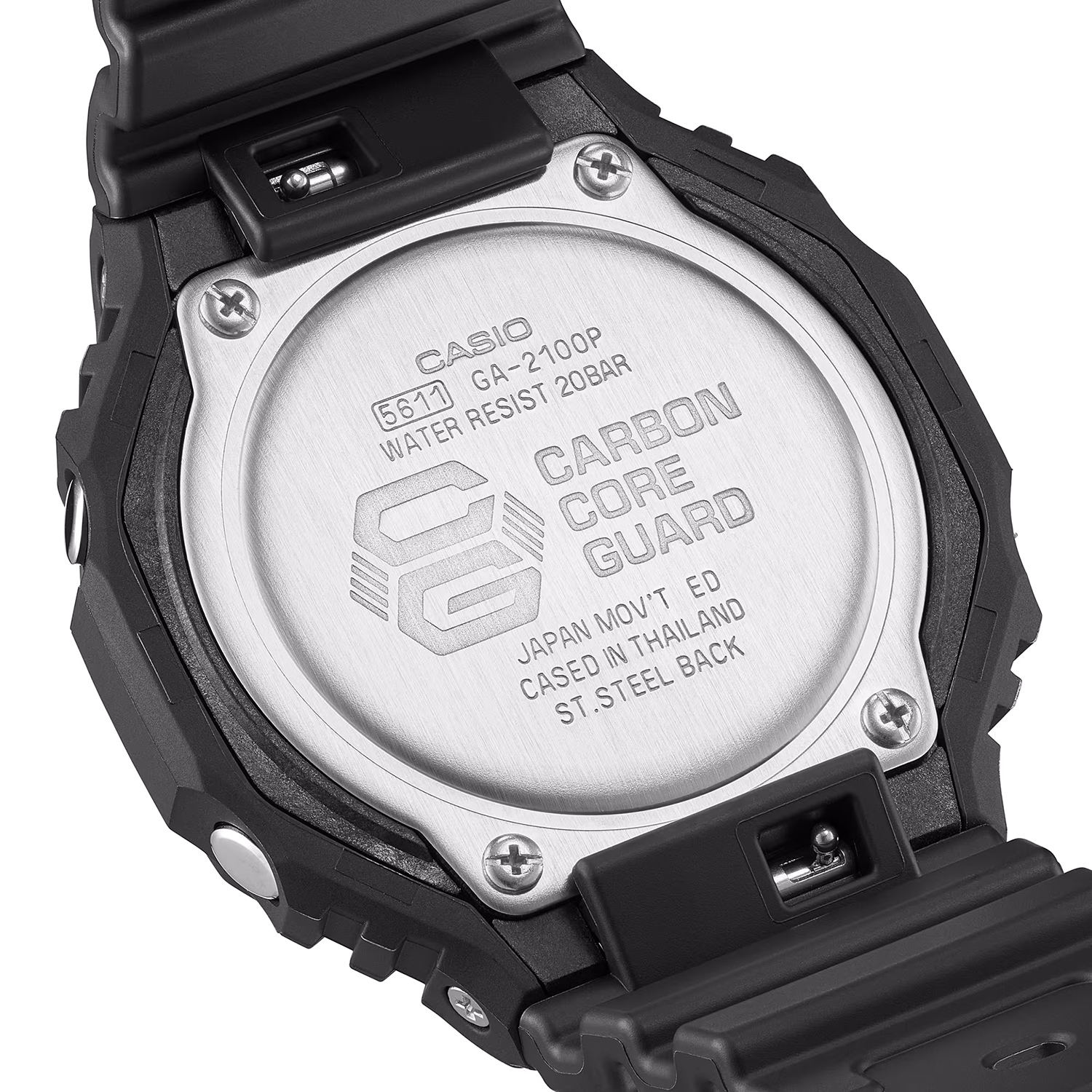 G-SHOCK GA-2100P-1AER G-SHOCK Original sportowy zegarek czarny - miniatura 6