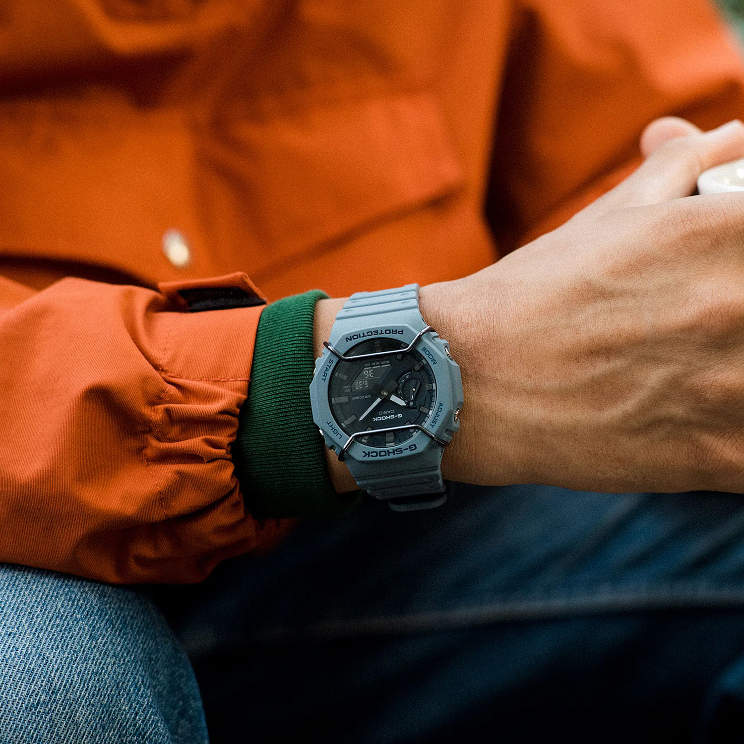 G-SHOCK GA-2100PT-2AER zegarek szary sportowy G-SHOCK Original pasek - miniatura 6