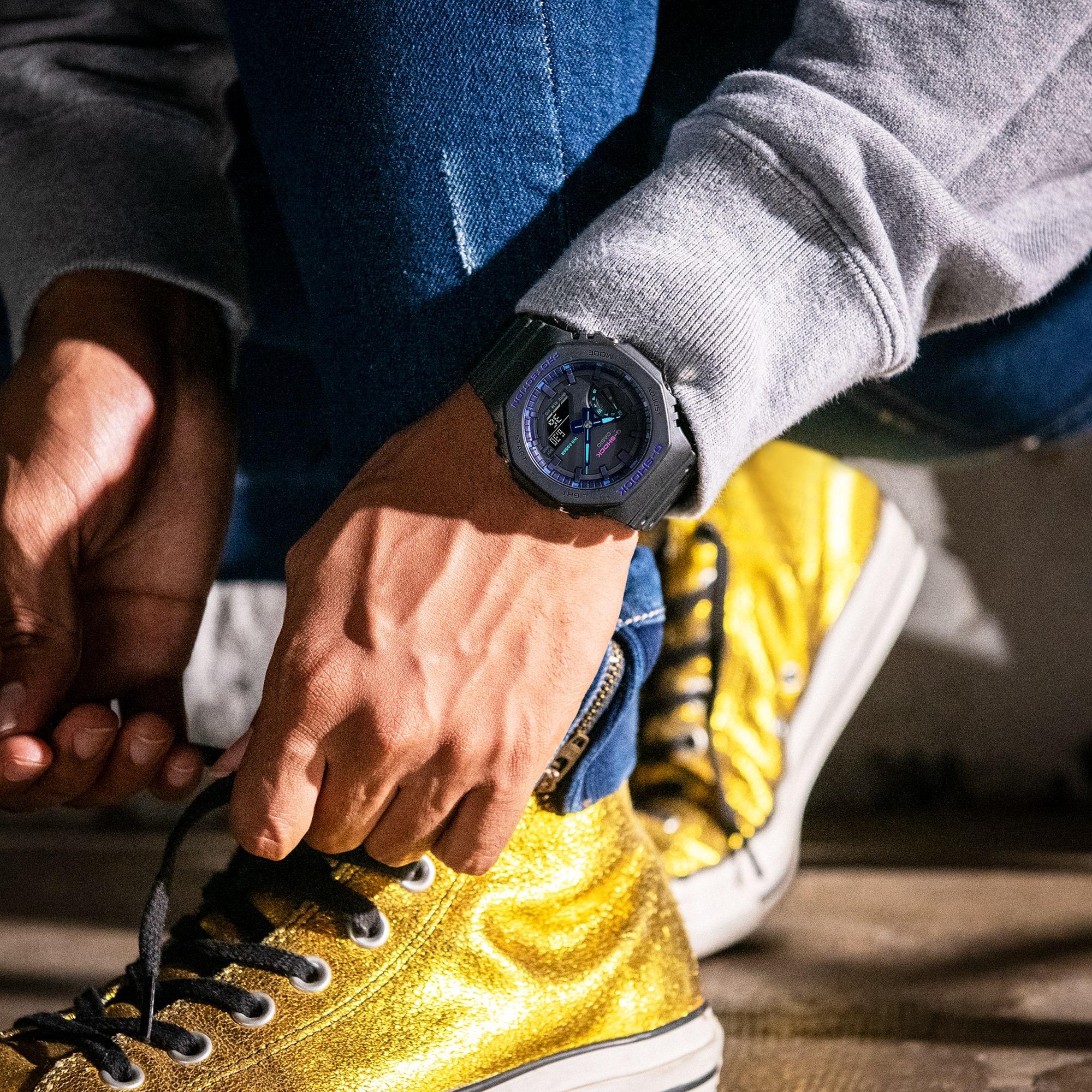 G-SHOCK GA-2100VB-1AER zegarek czarny sportowy G-SHOCK Original pasek - miniatura 8