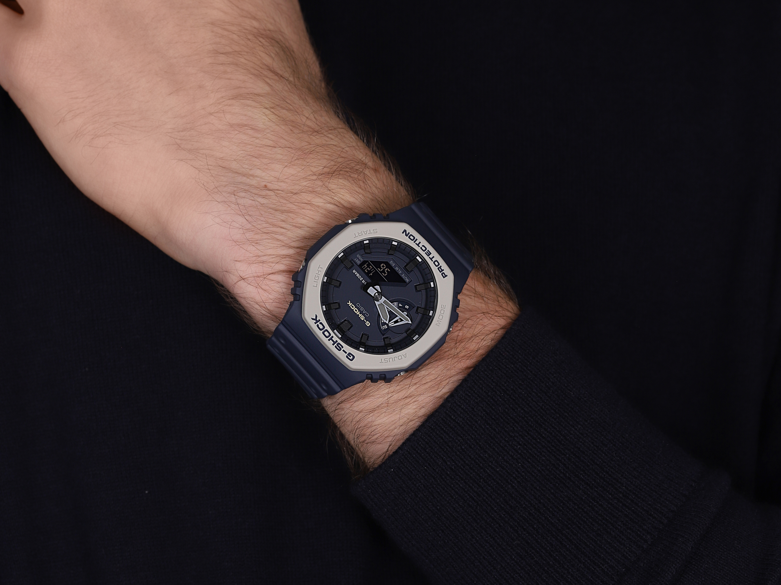 G-Shock GA-2110ET-2AER zegarek niebieski sportowy G-Shock pasek