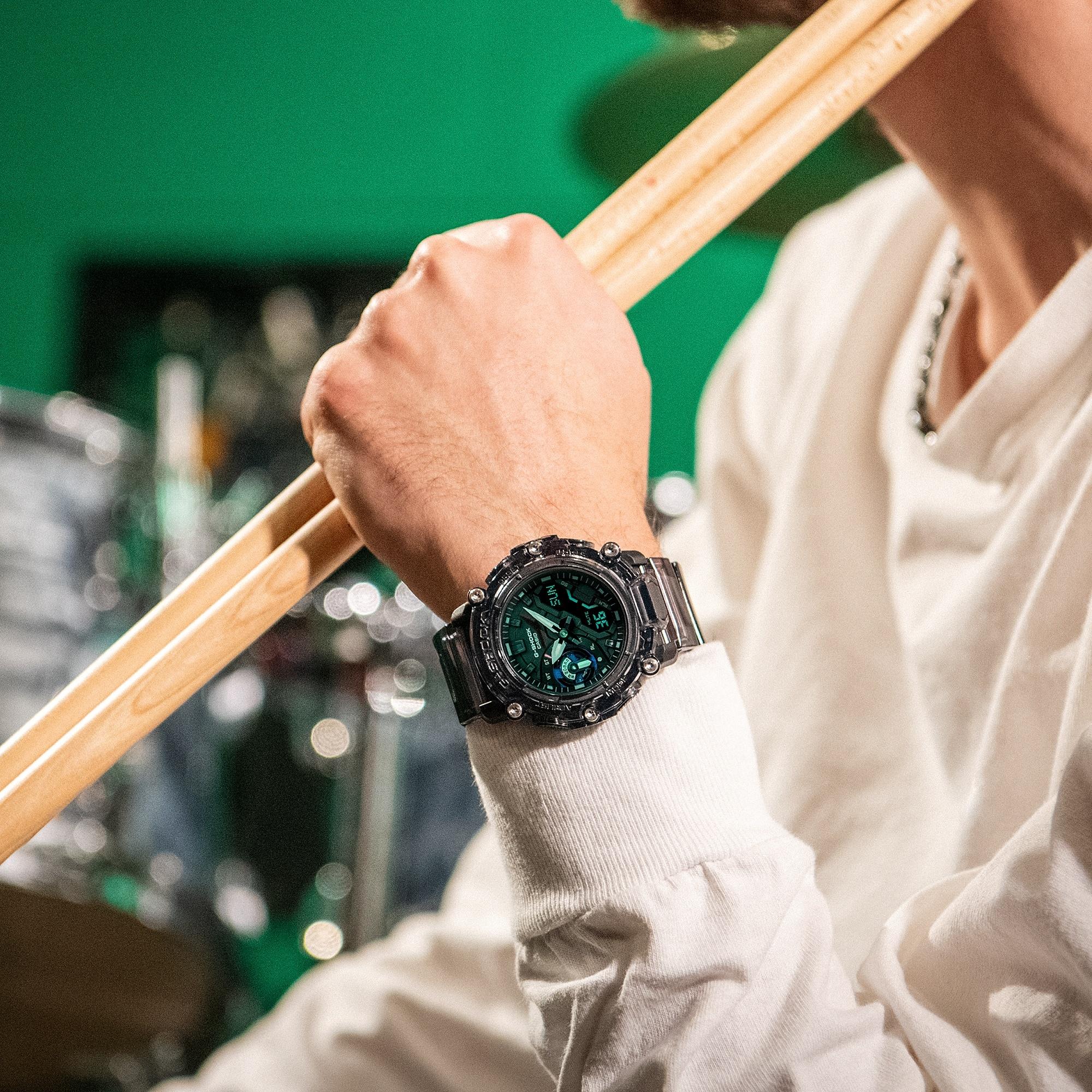 G-SHOCK GA-2200SKL-8AER zegarek czarny sportowy G-SHOCK Original pasek