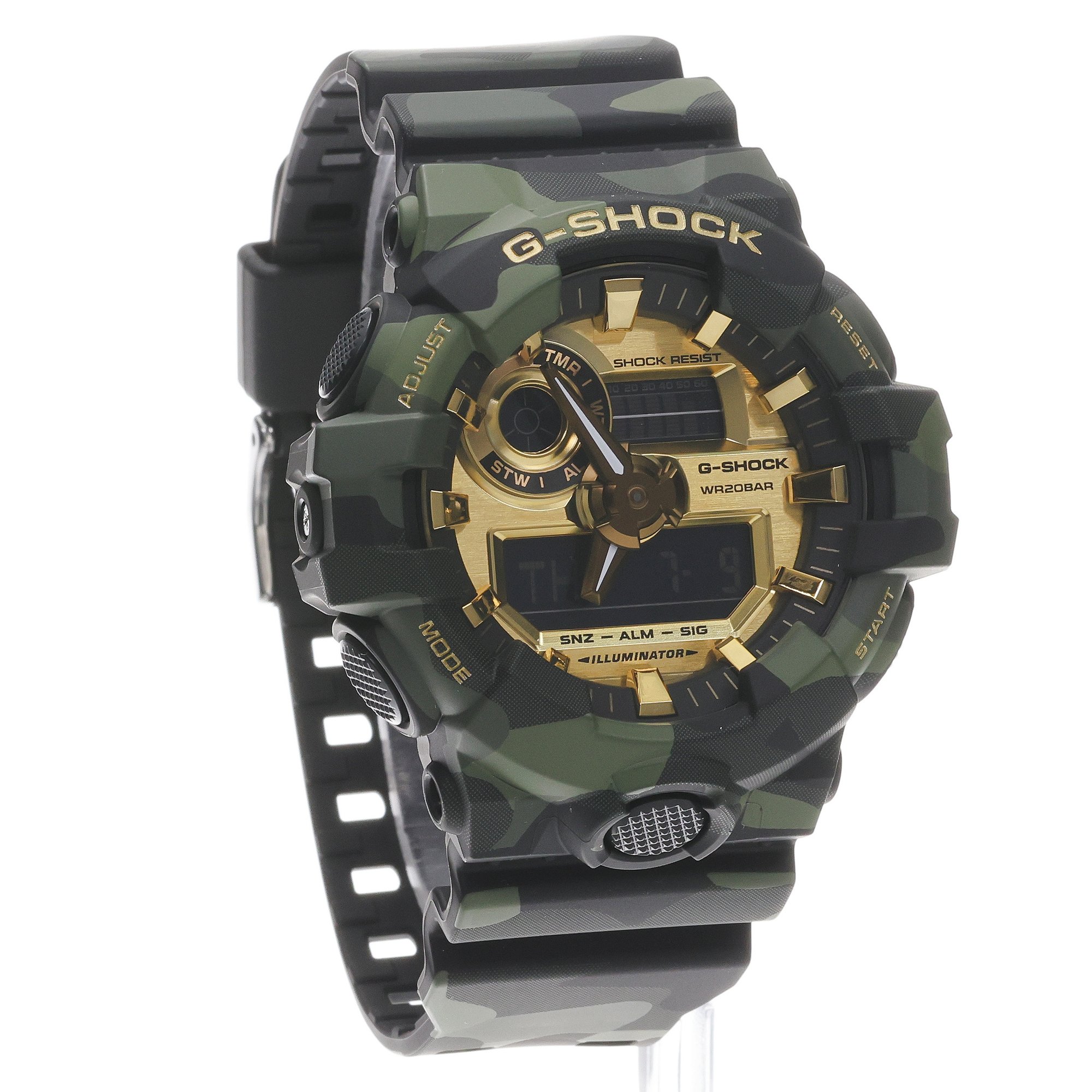 G-SHOCK GA-700CMG-3AER G-SHOCK Original G-Shock Bold Camo Series - Camo And Gold zegarek męski sportowy mineralne - miniatura 3