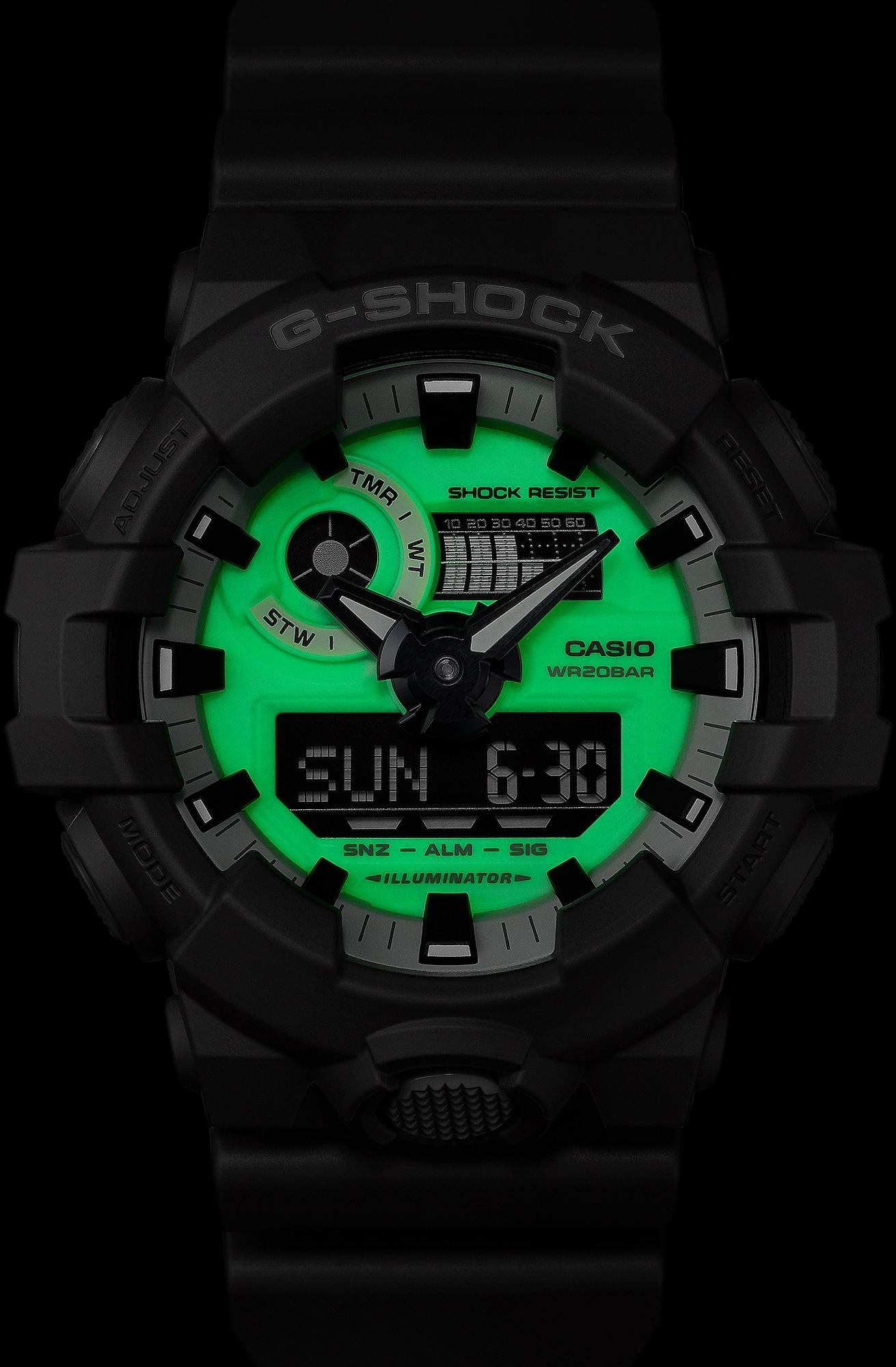 G-SHOCK GA-700HD-8AER G-SHOCK Original G-SHOCK HIDDEN GLOW zegarek męski sportowy mineralne - miniatura 8