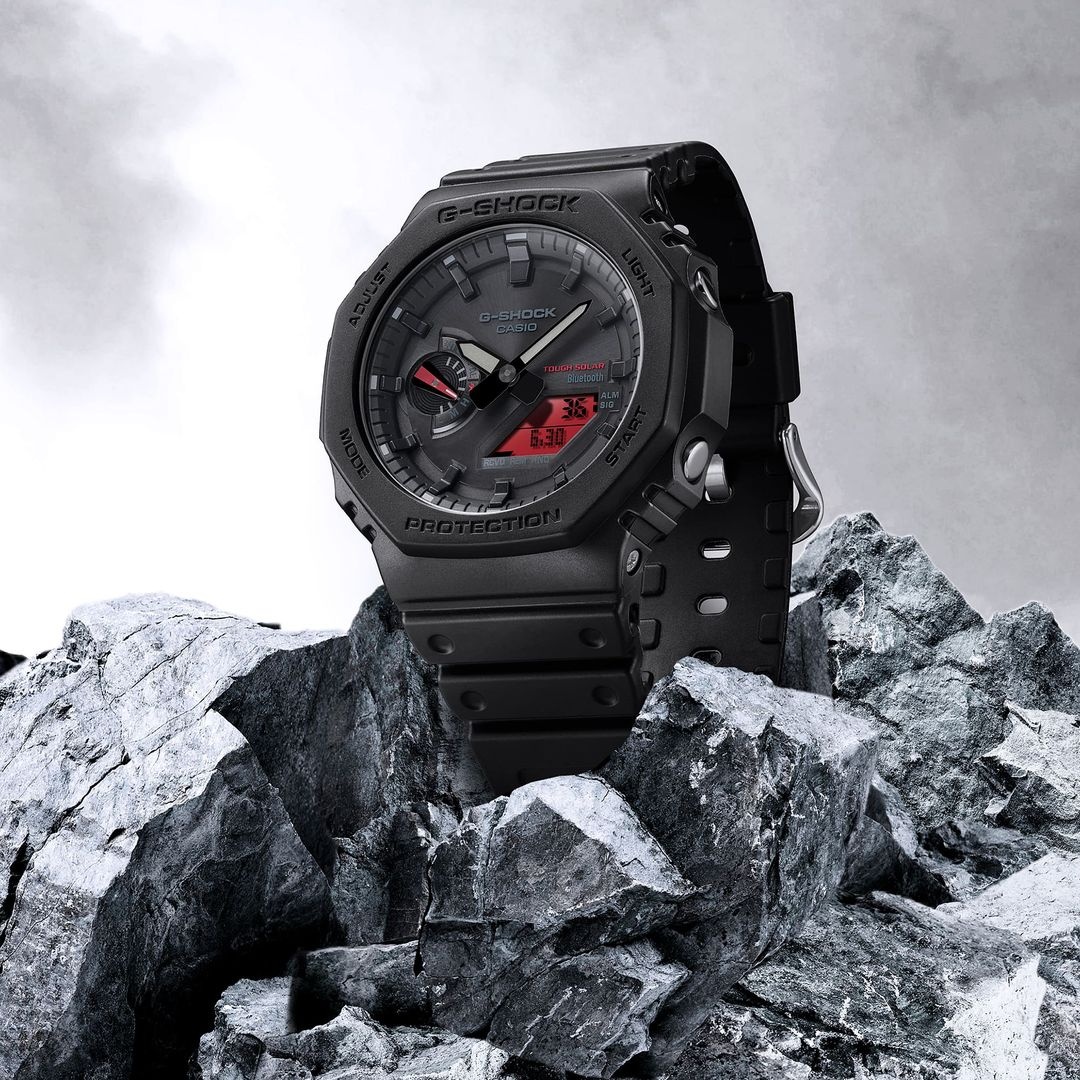 G-SHOCK GA-B2100BBR-1AER zegarek męski sportowy G-SHOCK Original z tarczą analogowo-cyfrową w czarnej kopercie