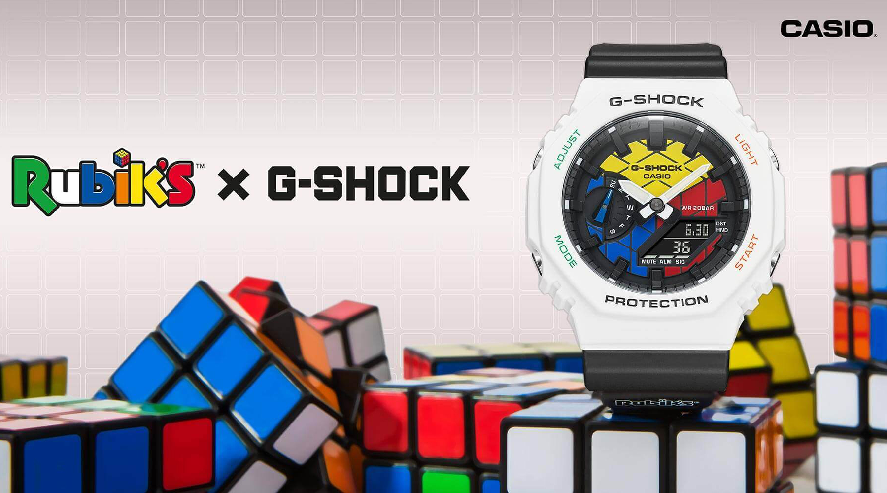 G-SHOCK GAE-2100RC-1AER G-SHOCK Original zegarek męski sportowy mineralne