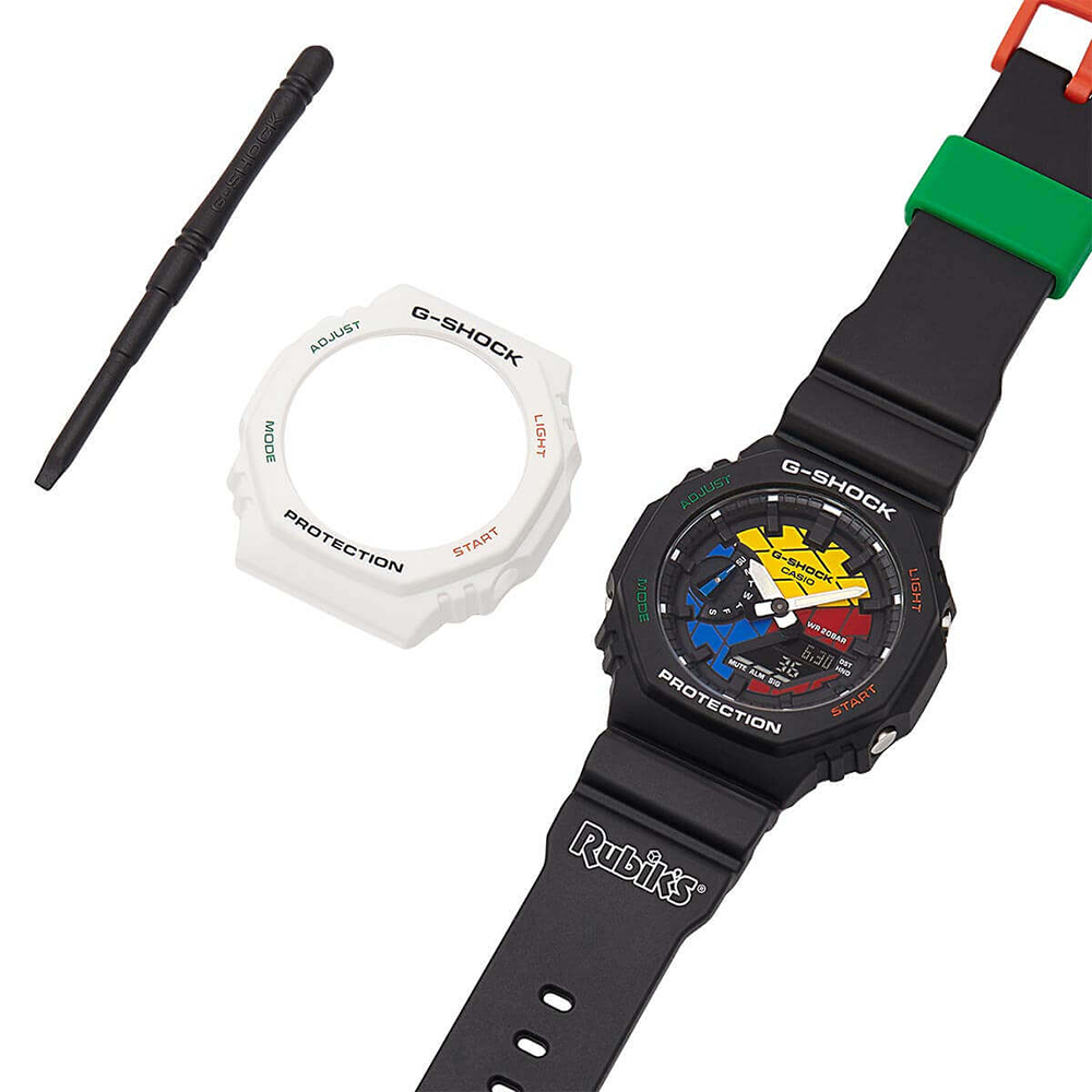 G-SHOCK GAE-2100RC-1AER zegarek szary sportowy G-SHOCK Original pasek