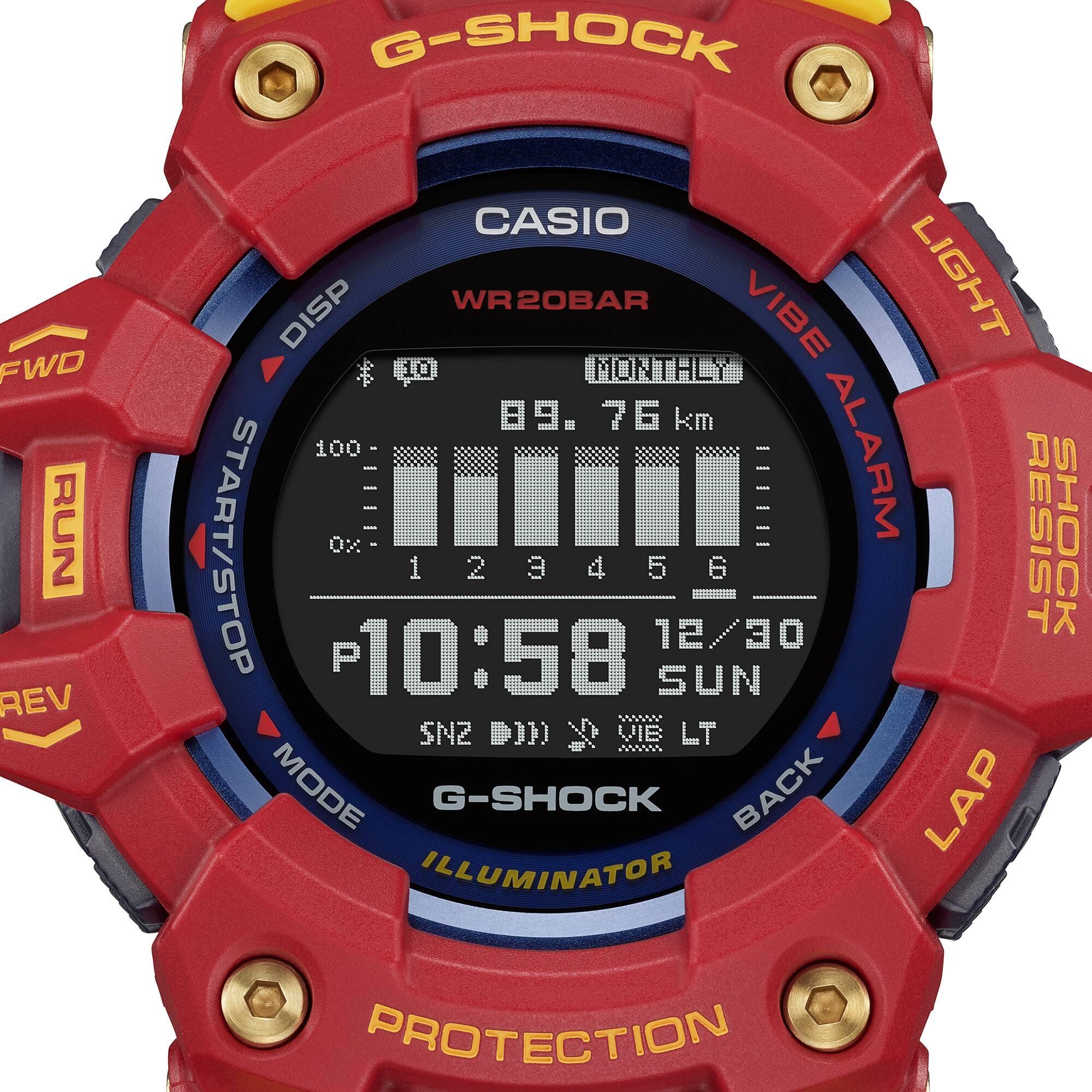 G-SHOCK GBD-100BAR-4ER zegarek czarny sportowy G-SHOCK G-SQUAD pasek